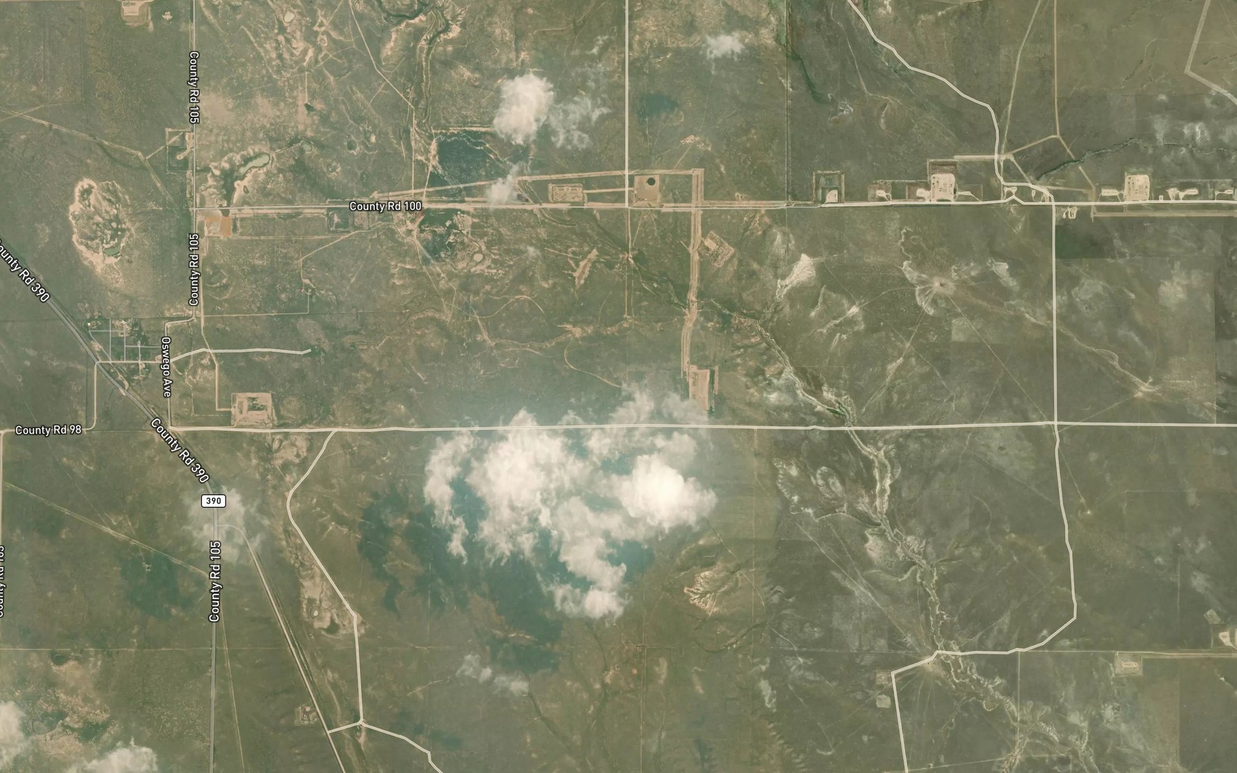 Satellite map of the Wild Horse Ditch