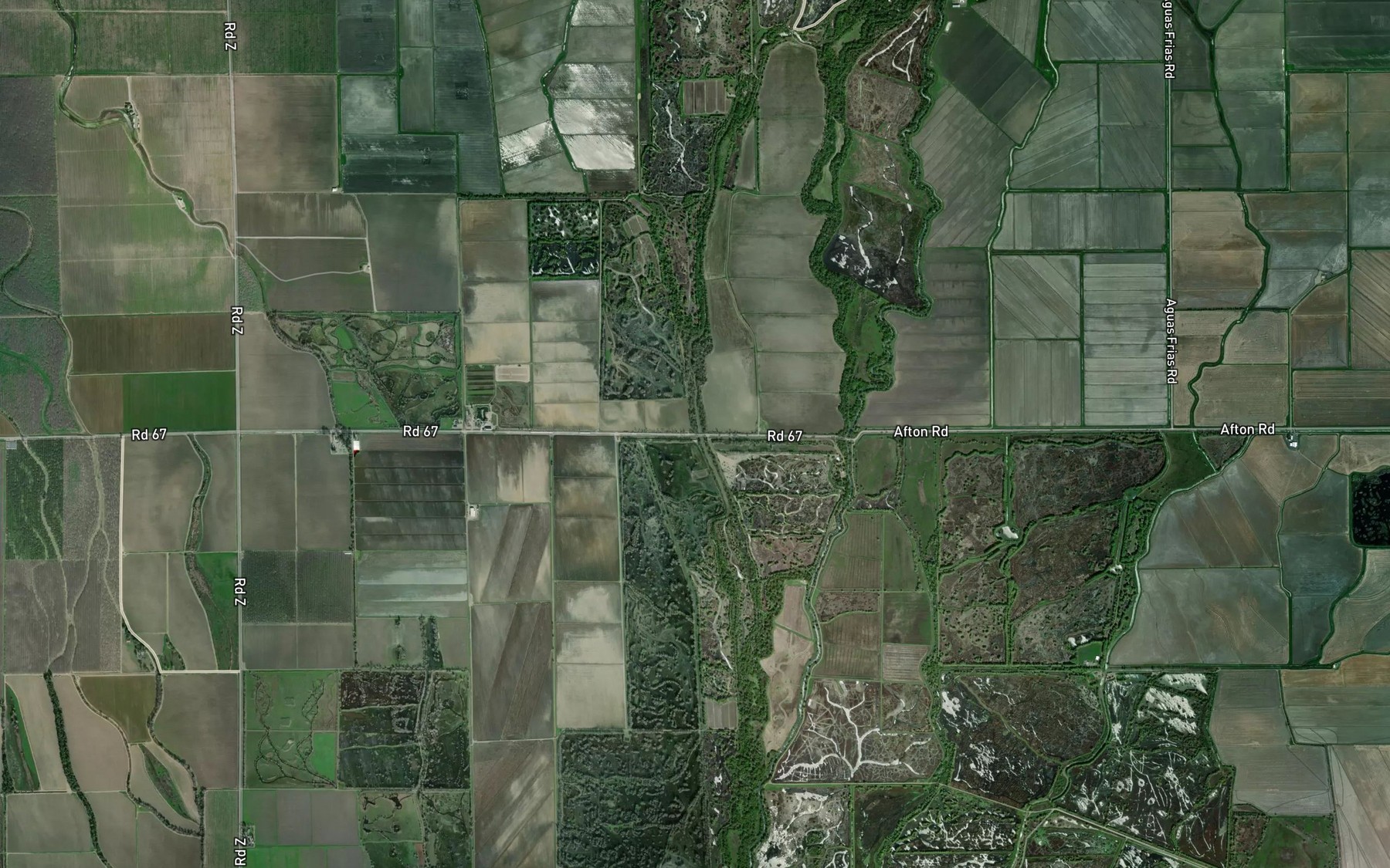 Satellite map of the Campbell Slough