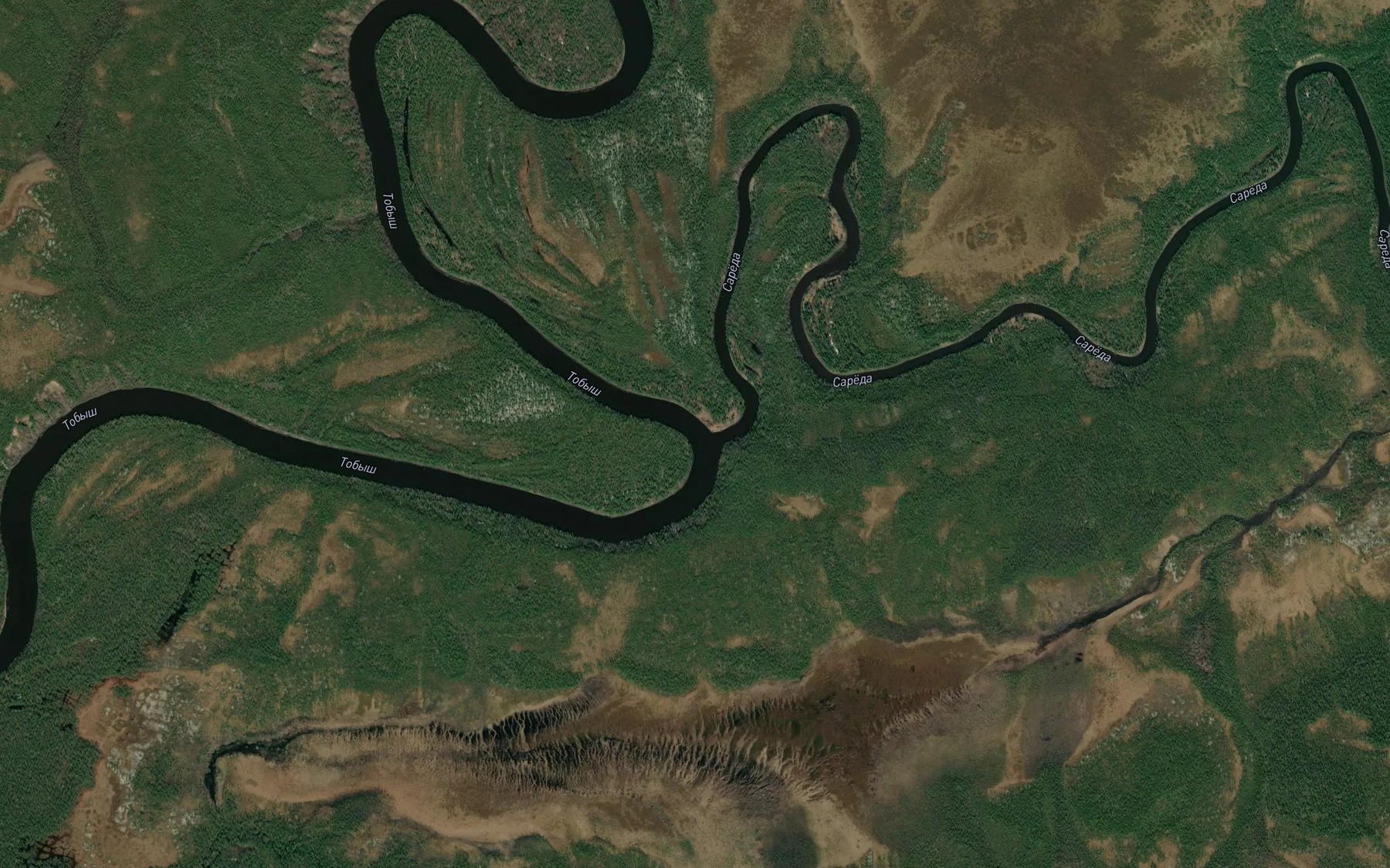 Satellite map of the Sareda