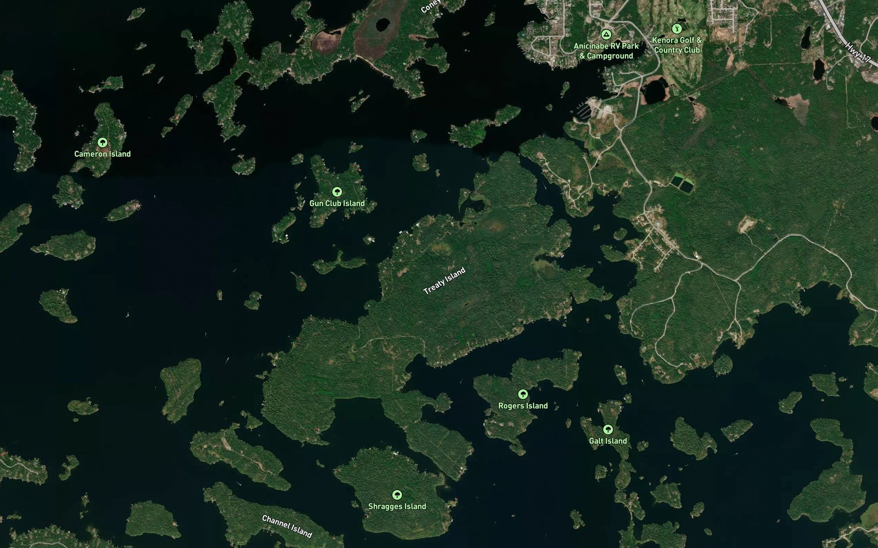 Satellite map of the Whiting Bay