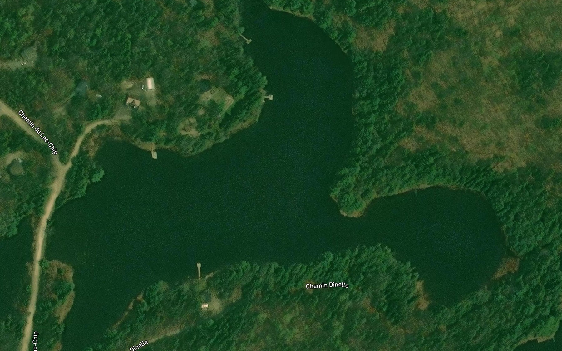 Satellite map of the Lac Chip