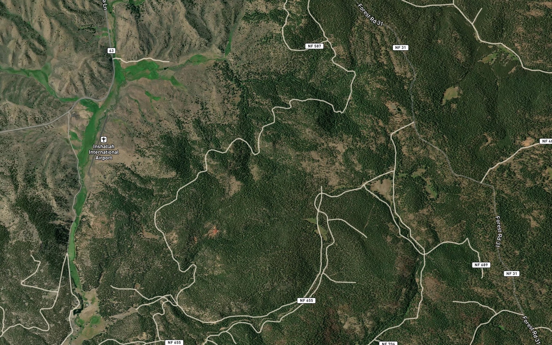 Satellite map of the Officer Spring