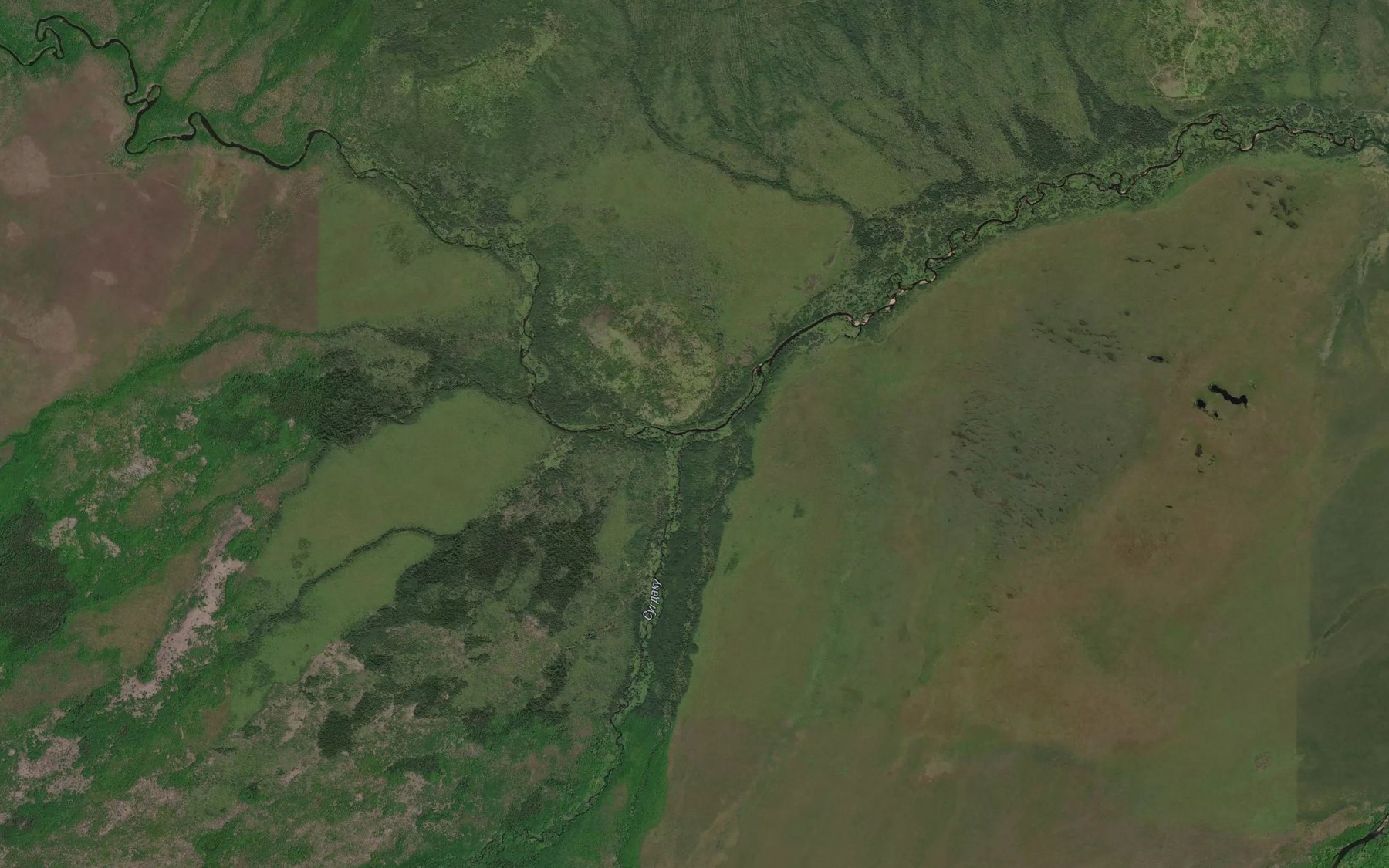Satellite map of the Sugdaku