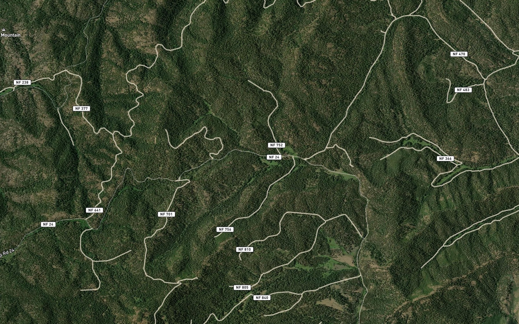 Satellite map of the Mutiny Spring
