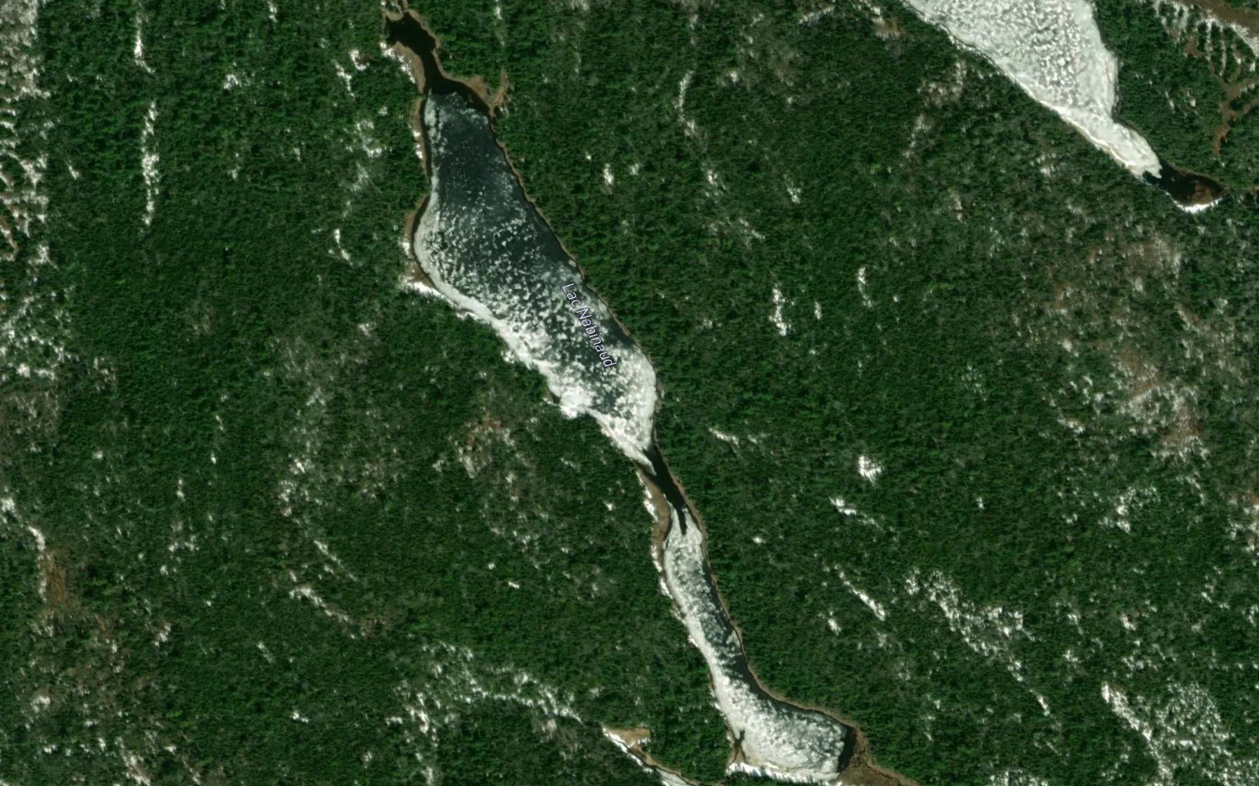 Satellite map of the Lac Nabinaud