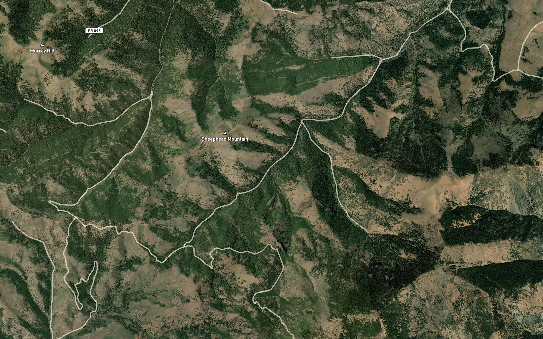Satellite map of the Waterfall Creek