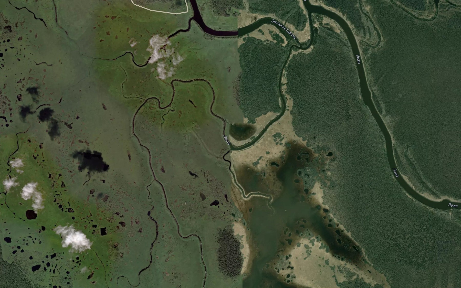 Satellite map of the Losta