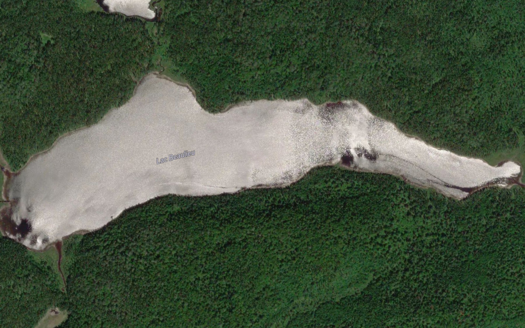 Satellite map of the Lac Beaulieu