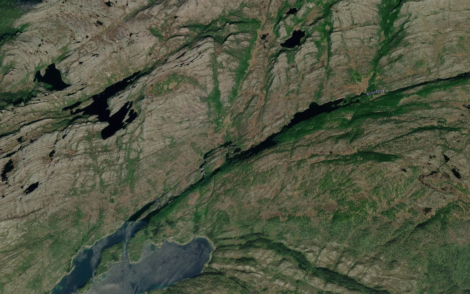 Satellite map of the Svartfossen