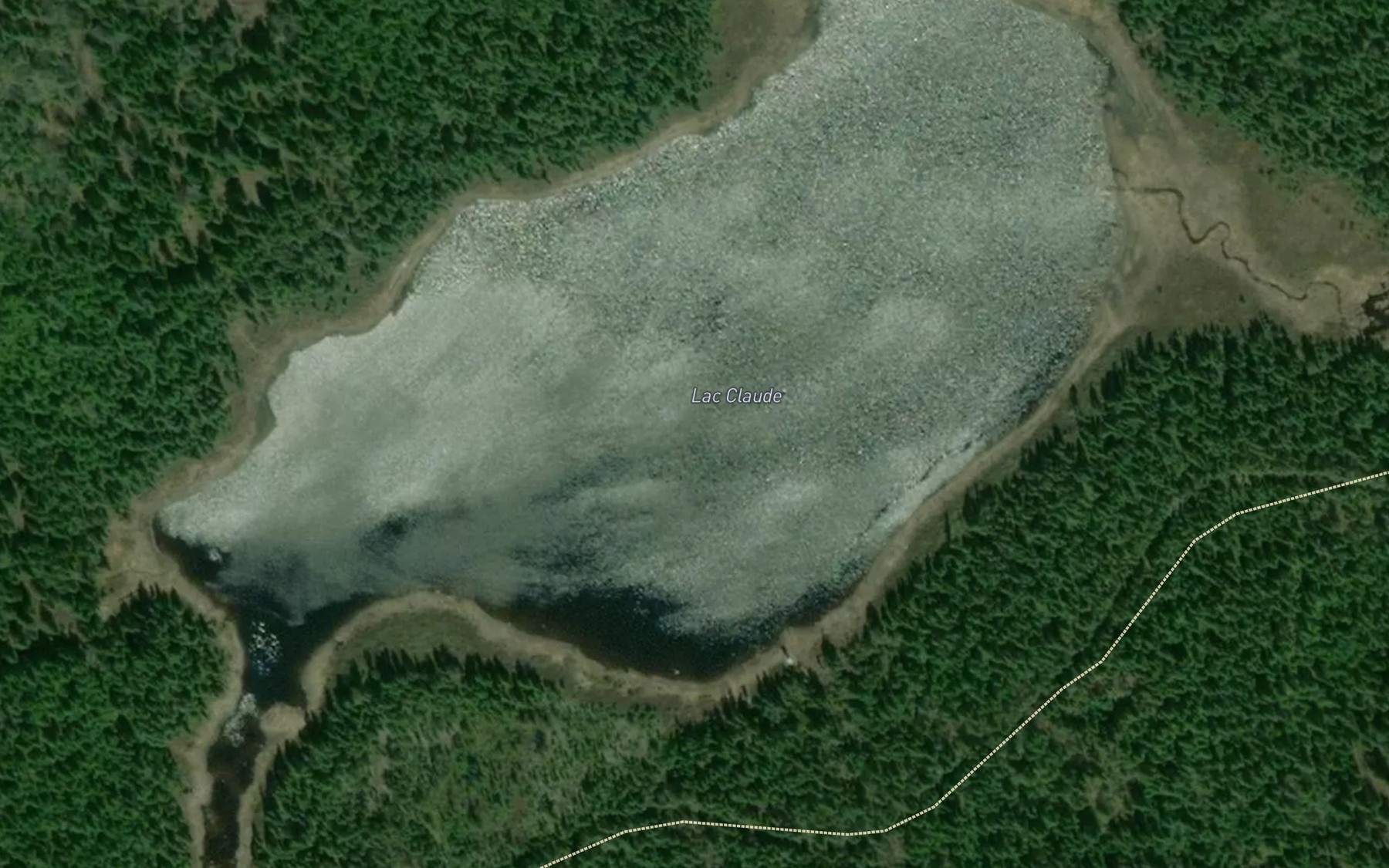 Satellite map of the Lac Claude
