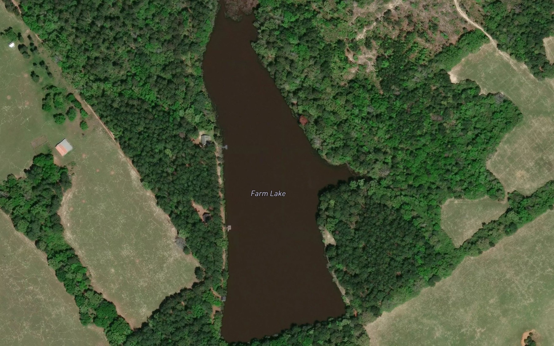 Satellite map of the Farm Lake
