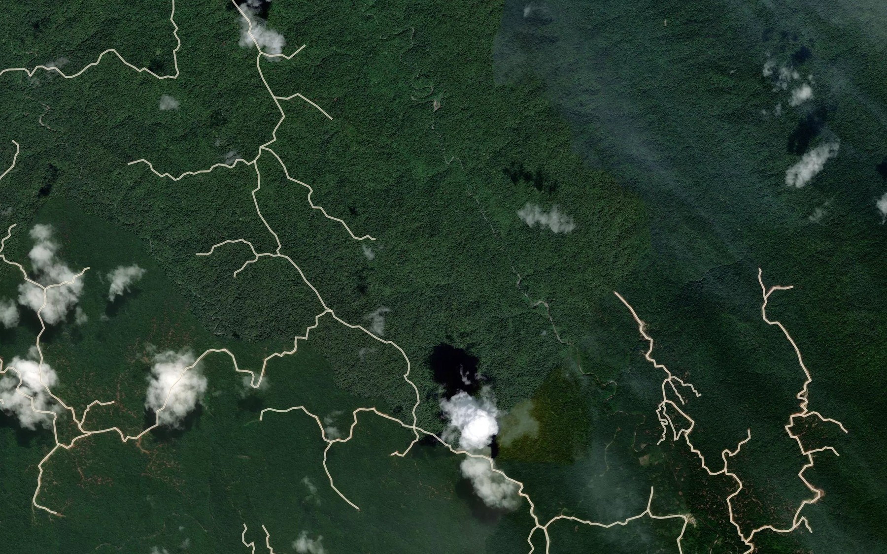 Satellite map of the Yane'ia Creek