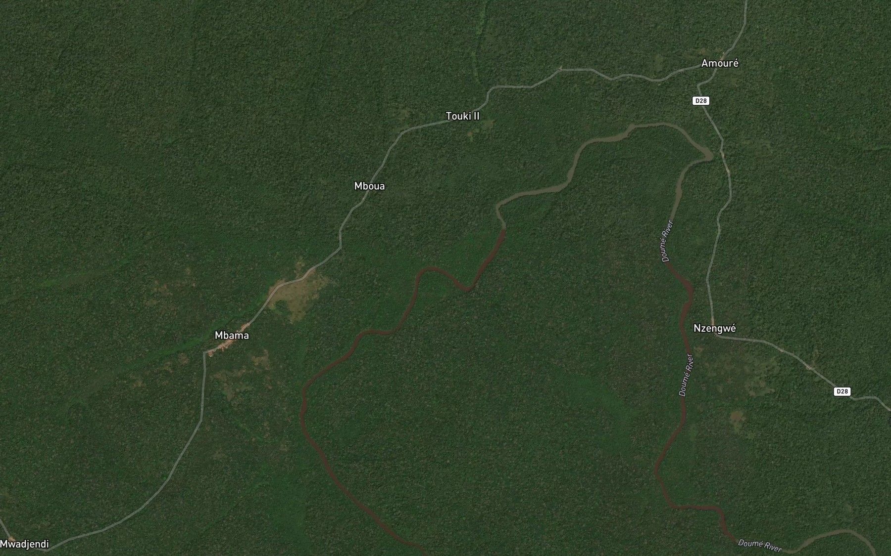 Satellite map of the Touki