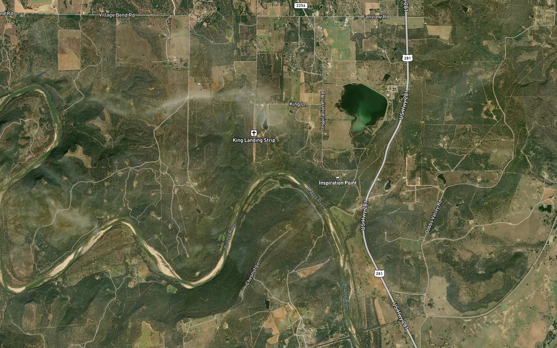 Satellite map of the Polk Stalk Bend