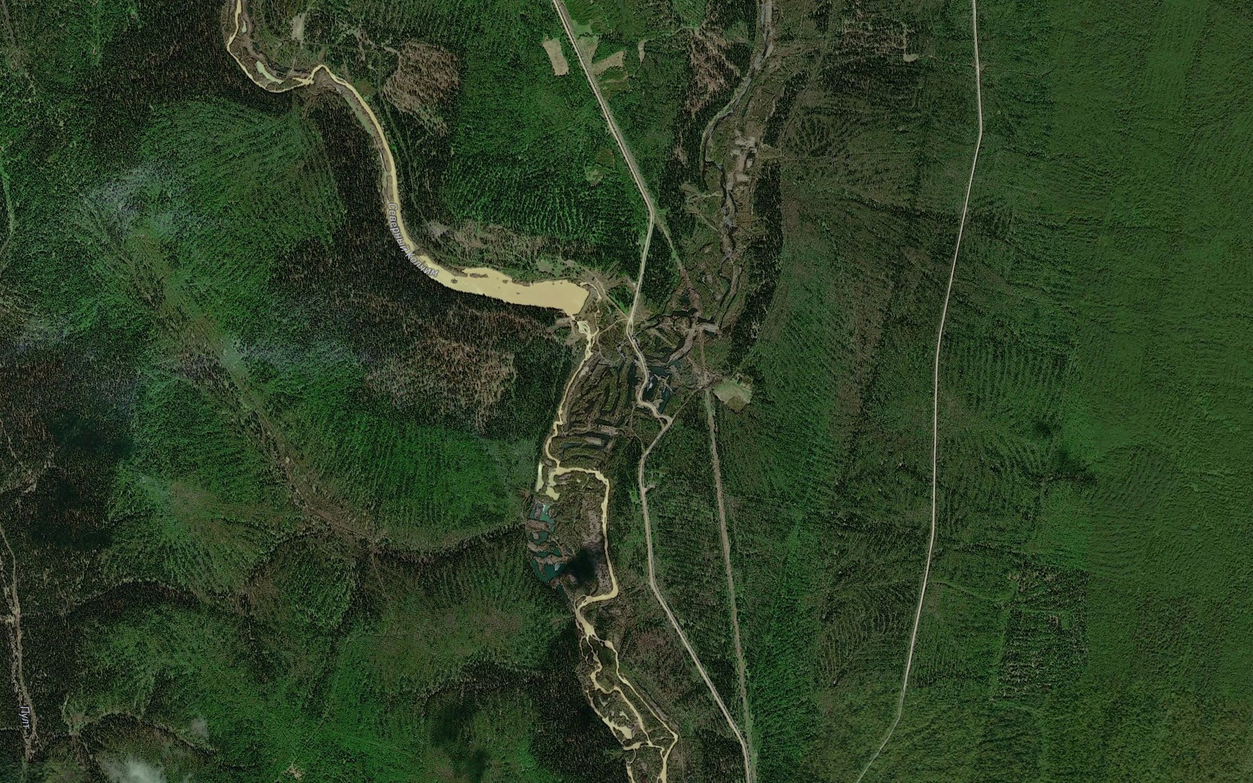 Satellite map of the Severnyy Kolchim