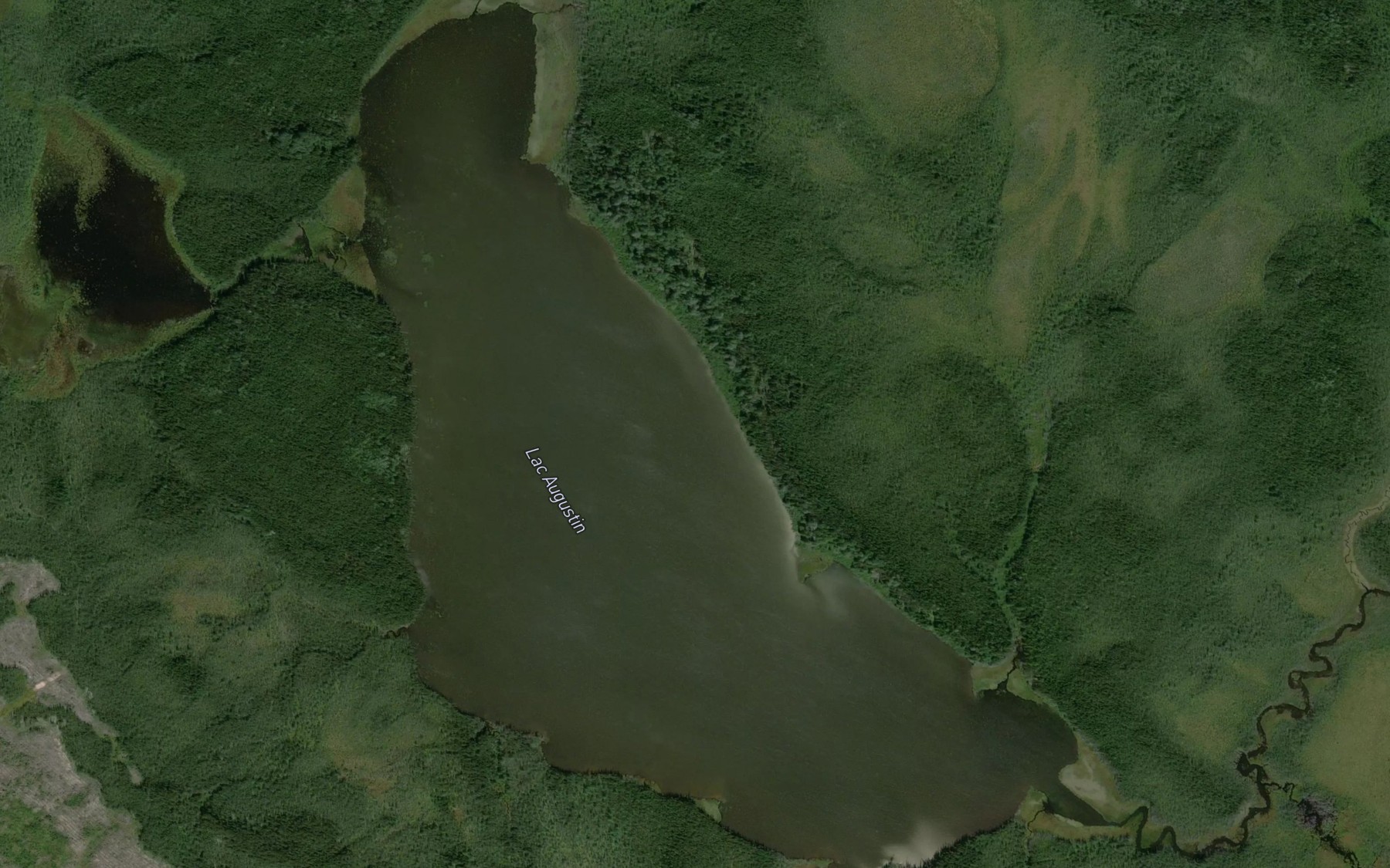 Satellite map of the Lac Augustin