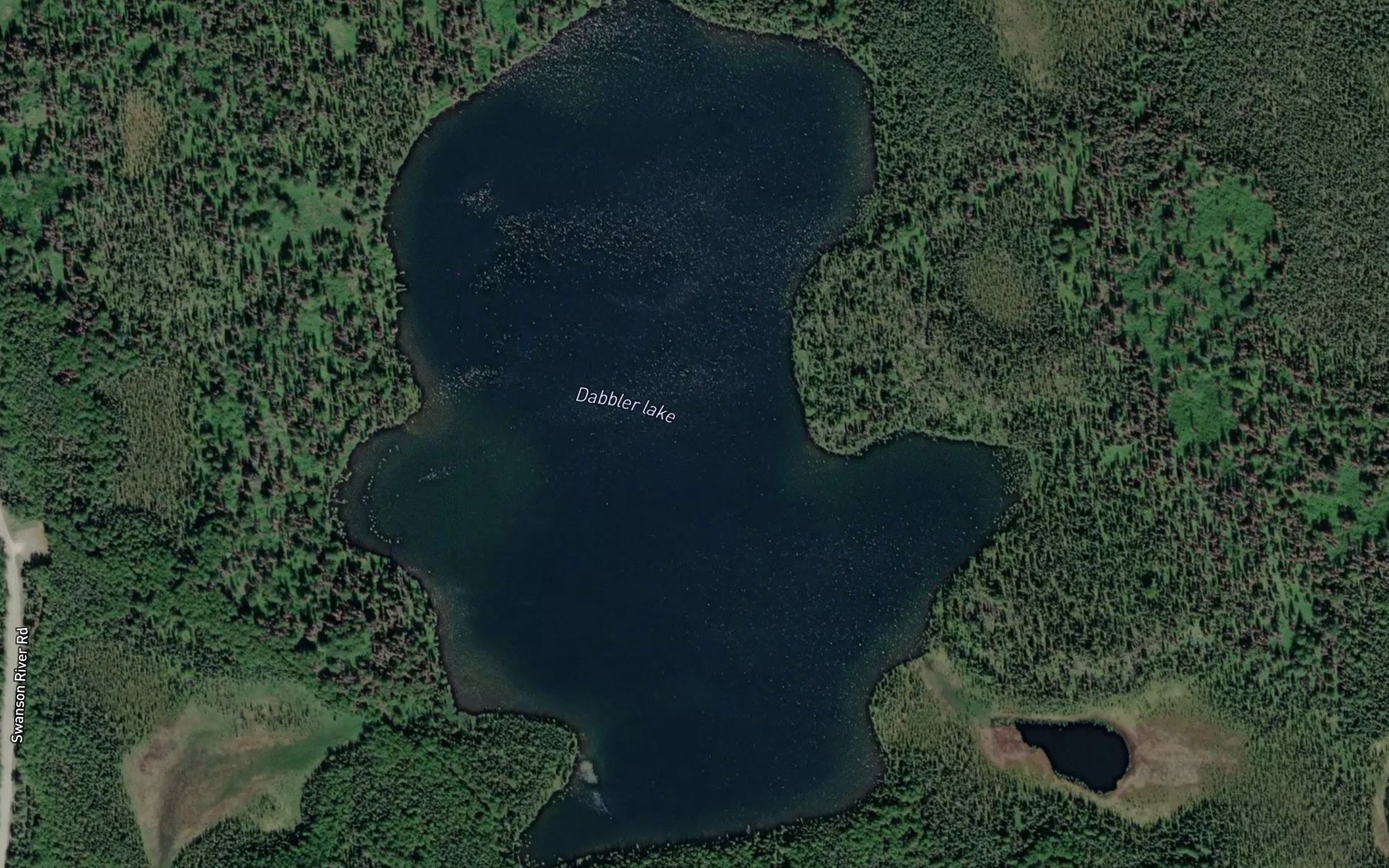 Satellite map of the Dabbler Lake