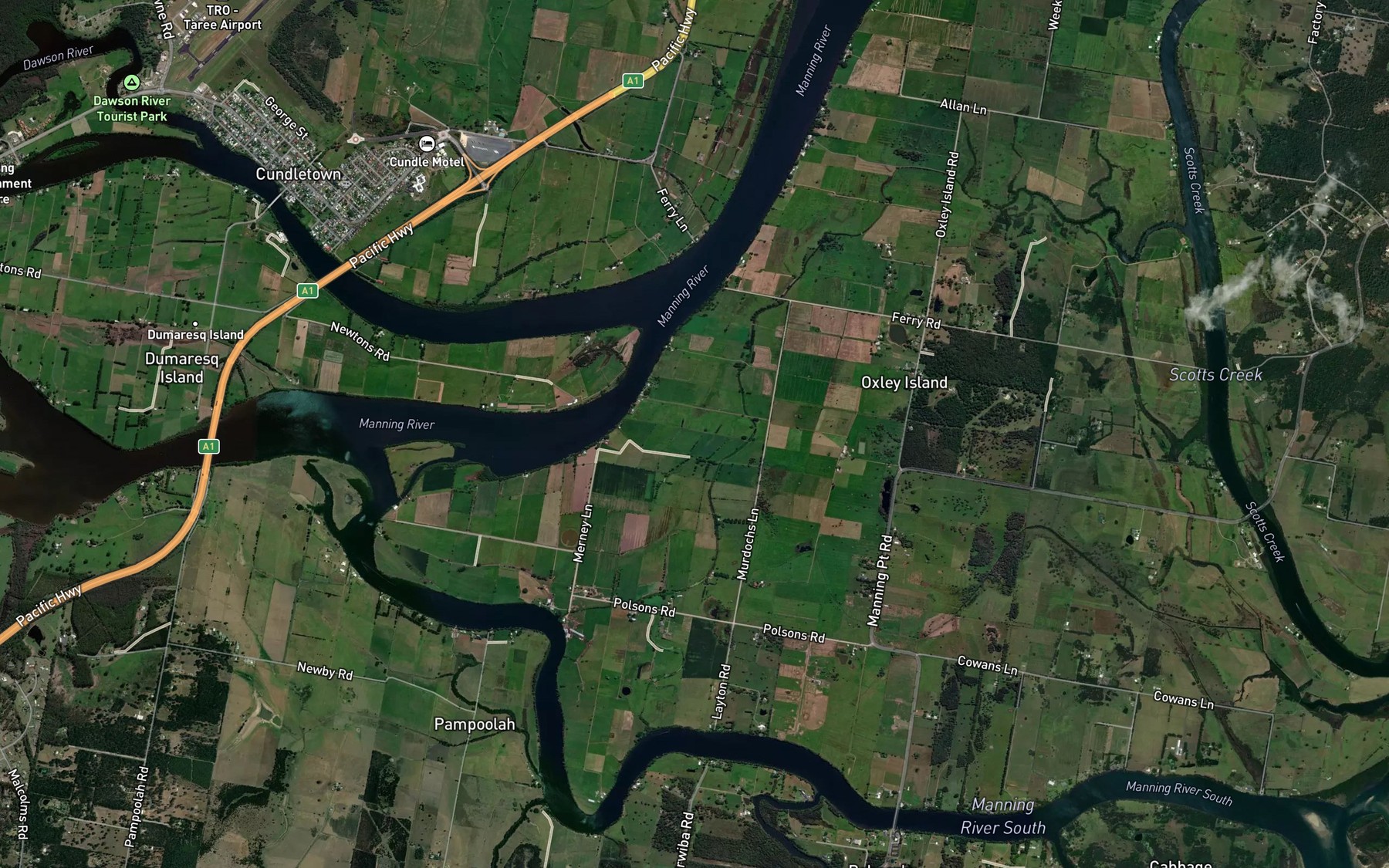 Satellite map of the North Passage