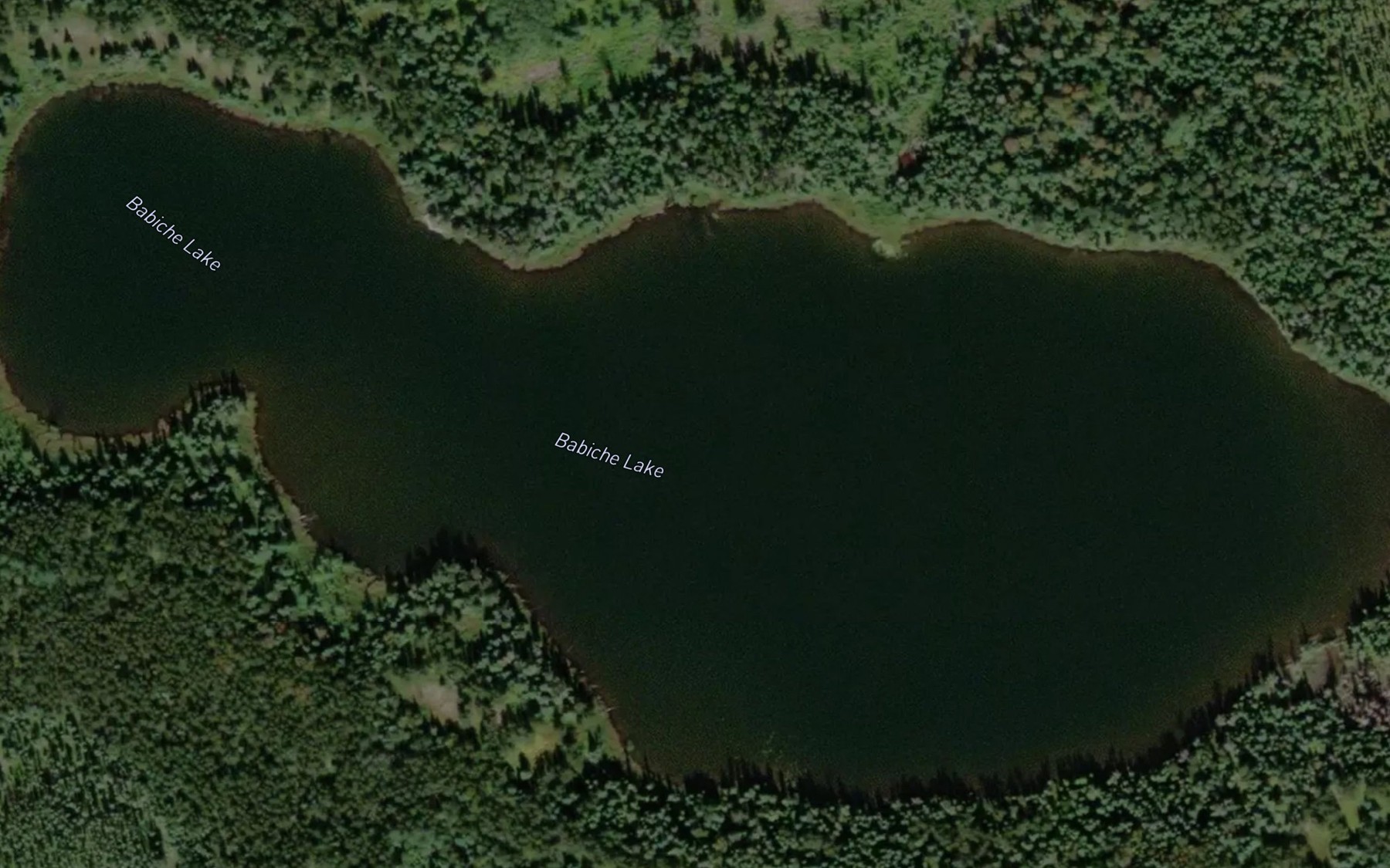 Satellite map of the Babiche Lake