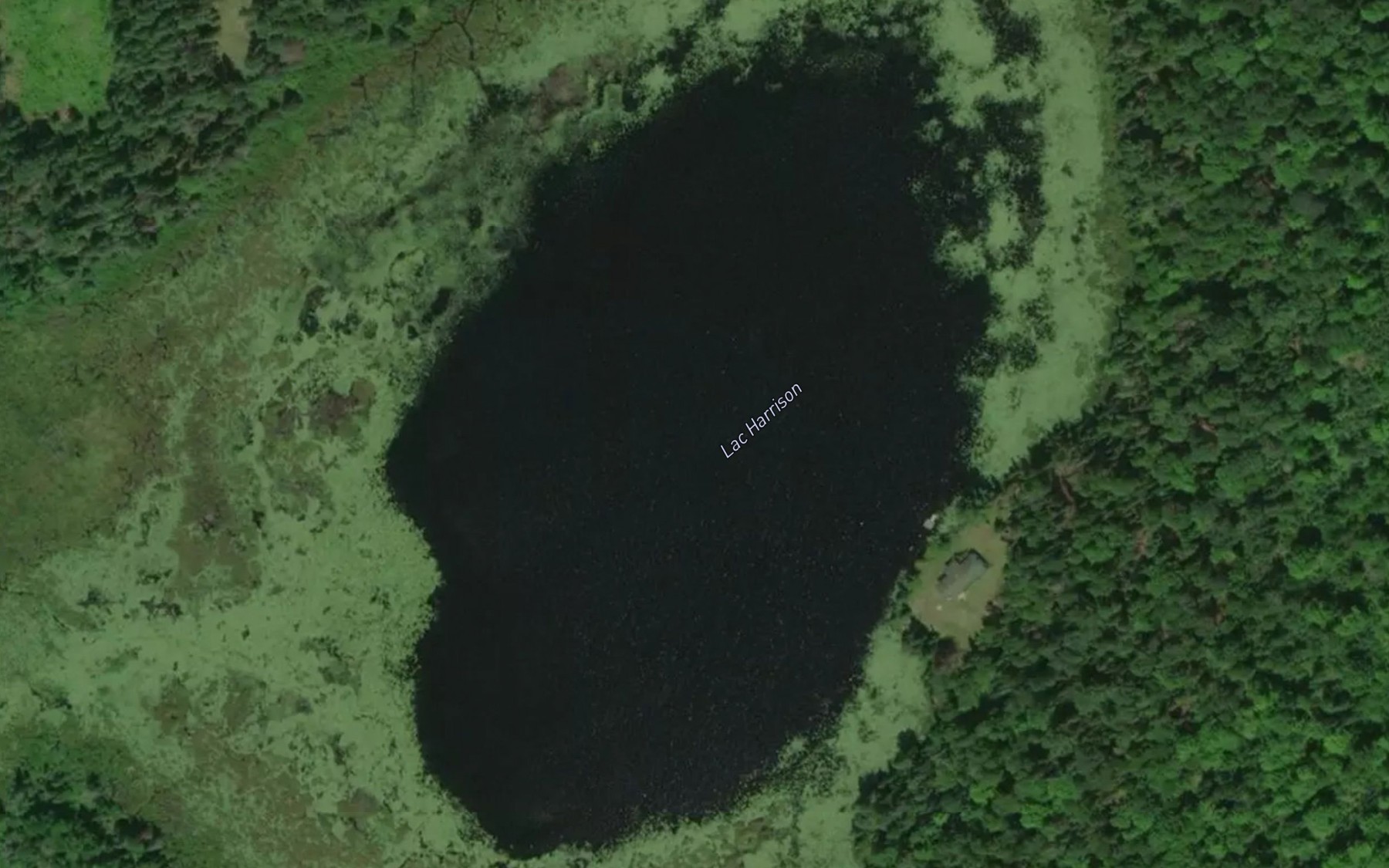 Satellite map of the Lac Harrison