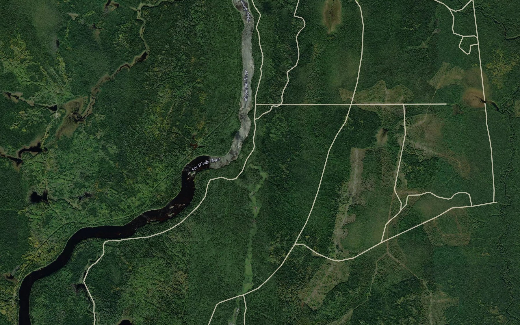 Satellite map of the Beam Rapids