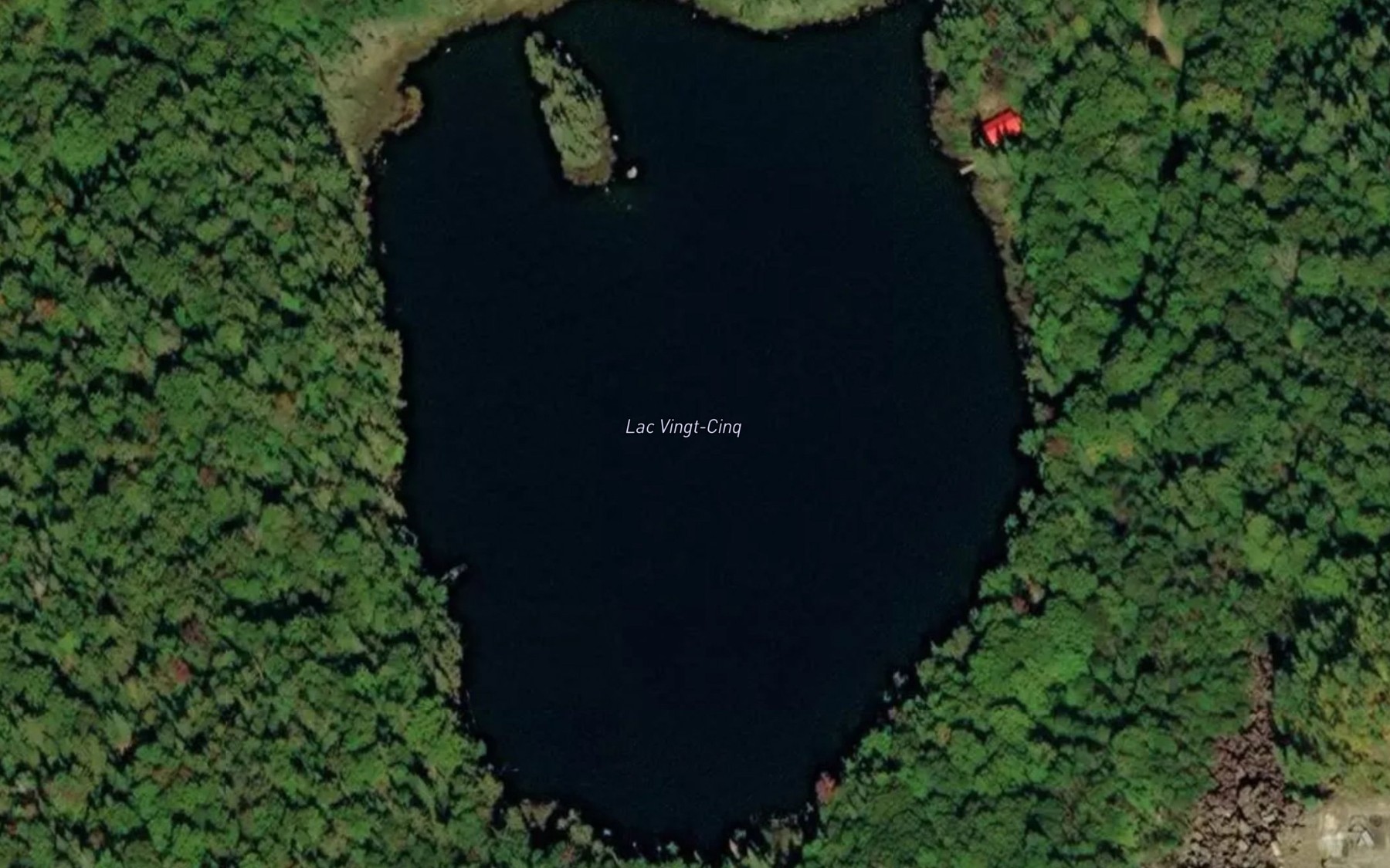 Satellite map of the Lac Vingt-Cinq