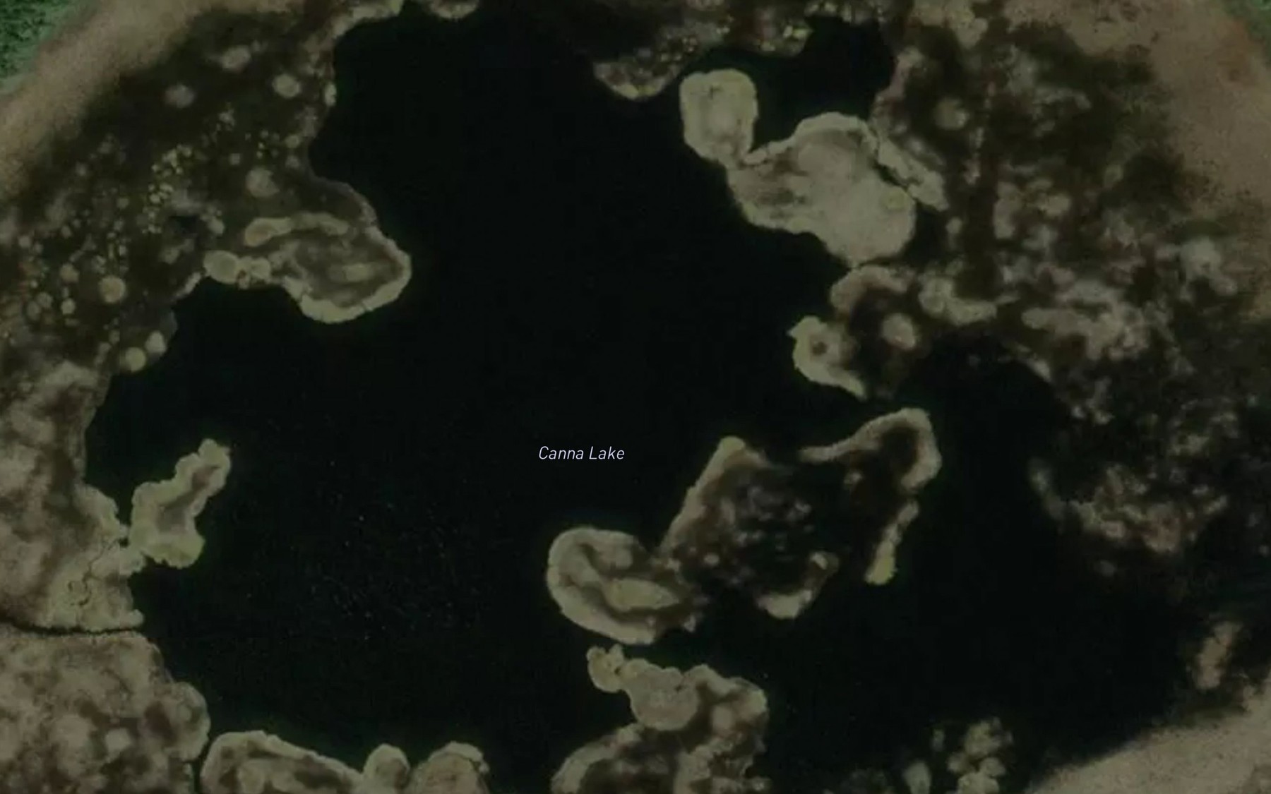 Satellite map of the Canna Lake