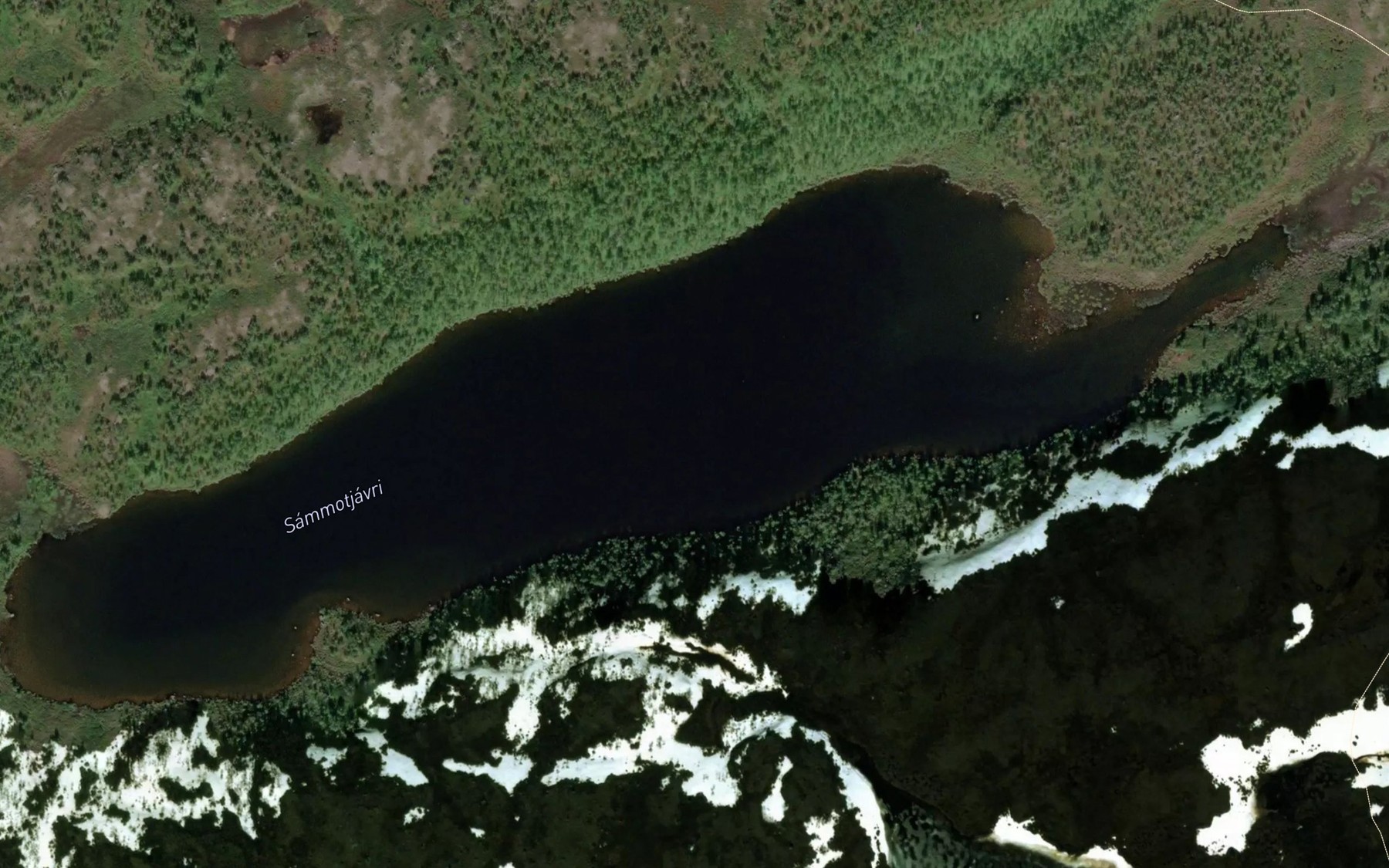 Satellite map of the Sammutjavri