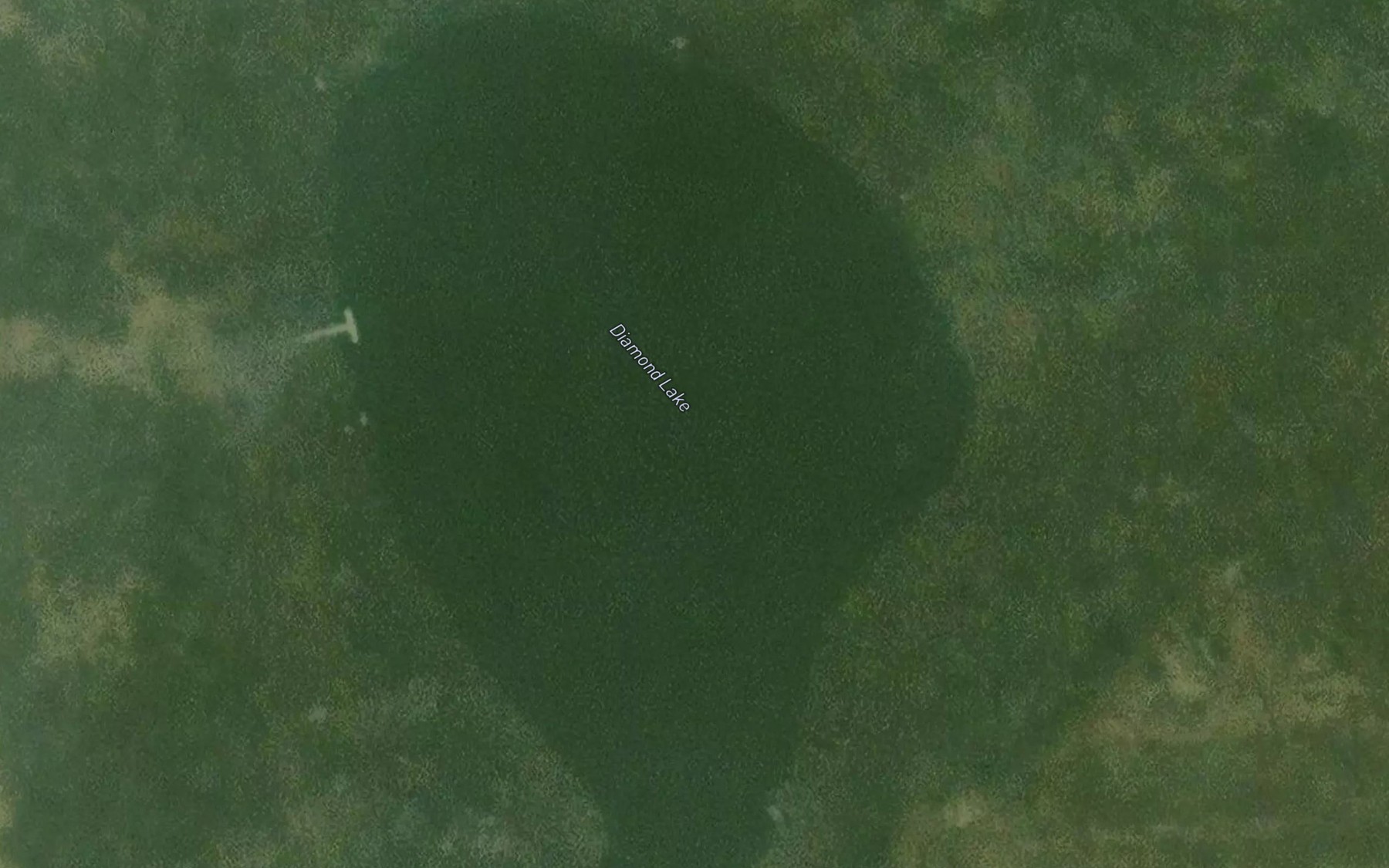 Satellite map of the Diamond Lake
