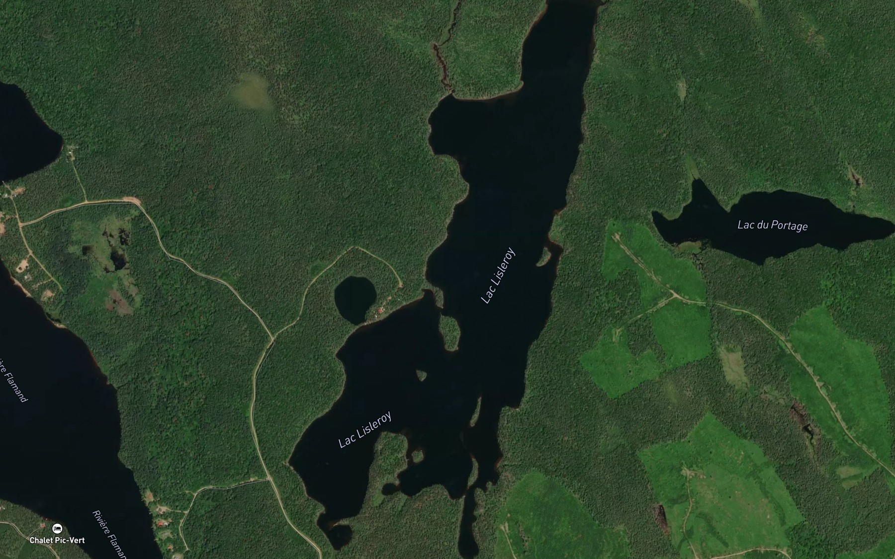 Satellite map of the Lac Lisleroy