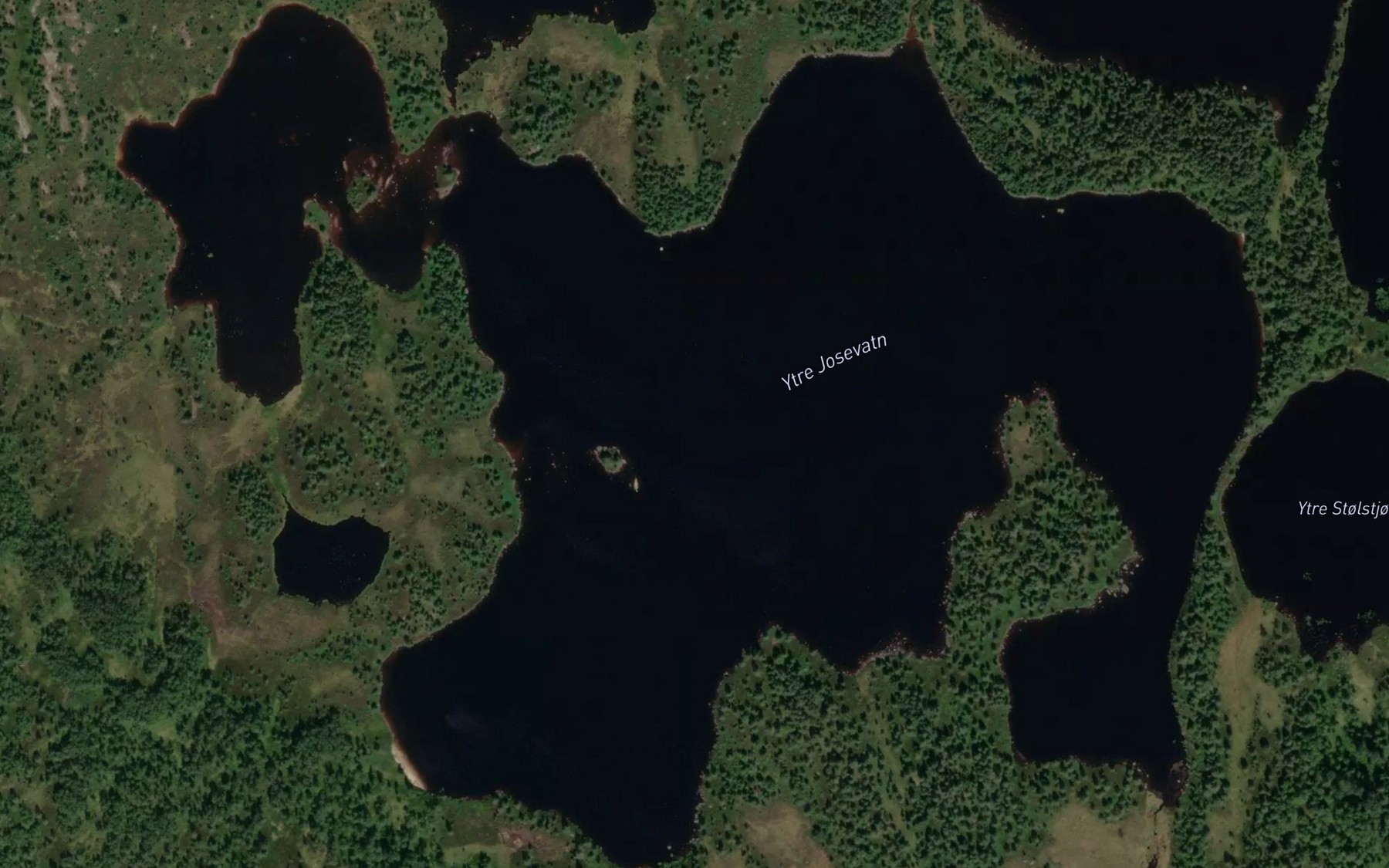 Satellite map of the Ljosavatnet