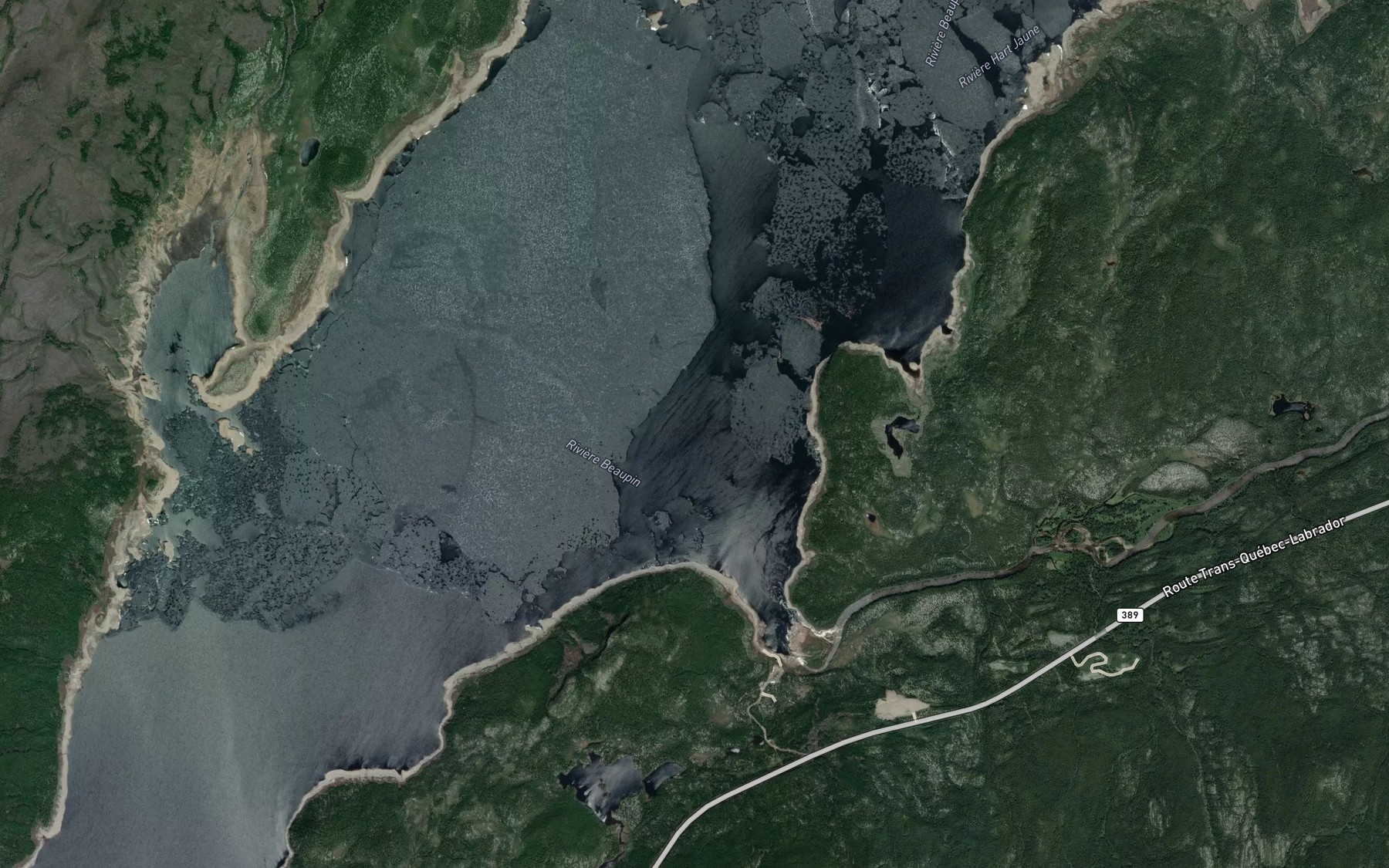Satellite map of the Riviere Beaupin