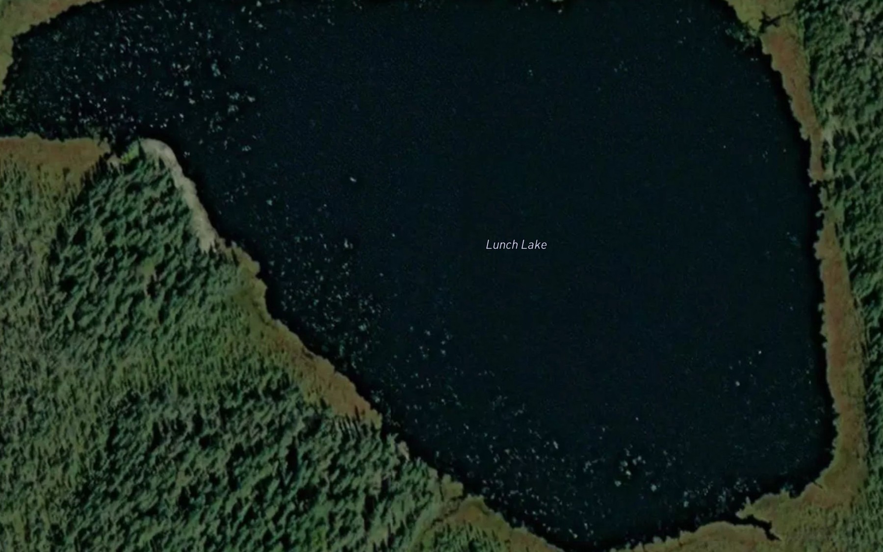 Satellite map of the Lunch Lake