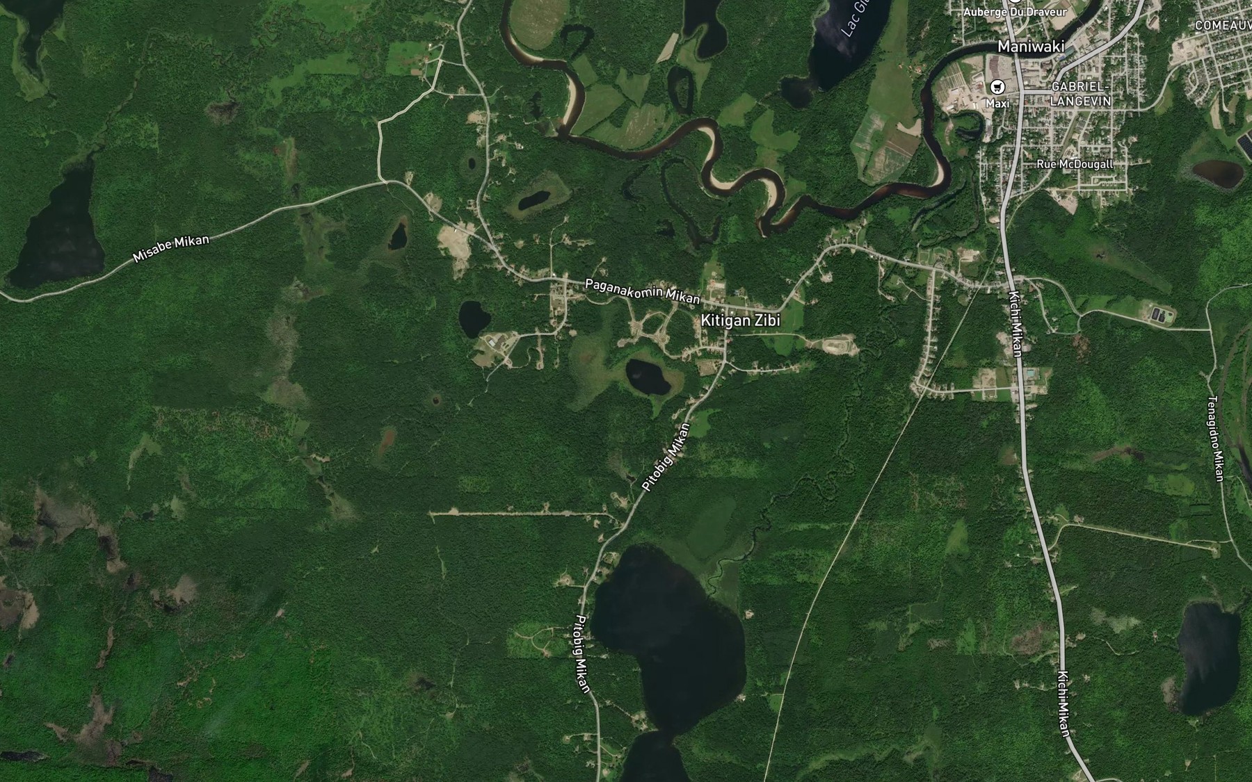 Satellite map of the Lac Mishiginebig