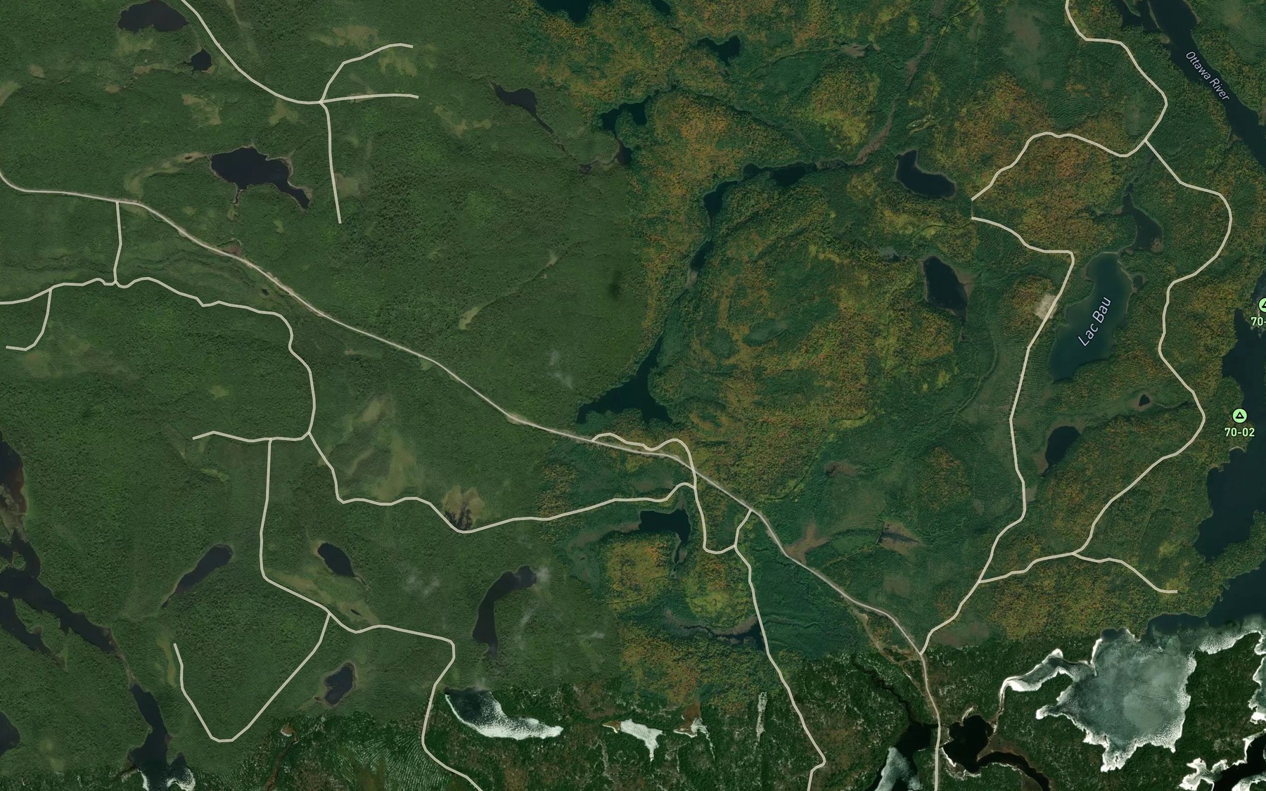 Satellite map of the Lac Marelle