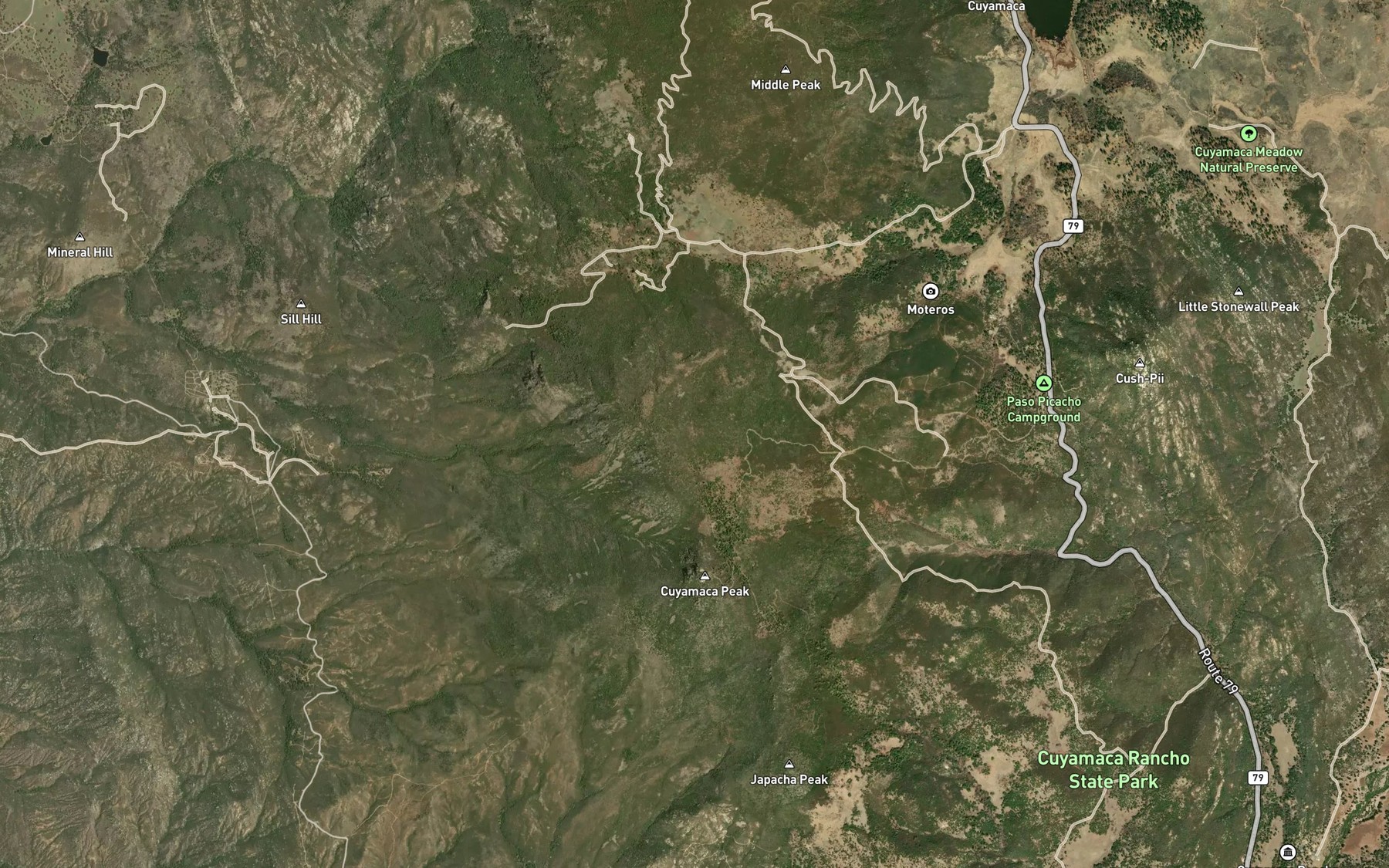 Satellite map of the Conejos Spring