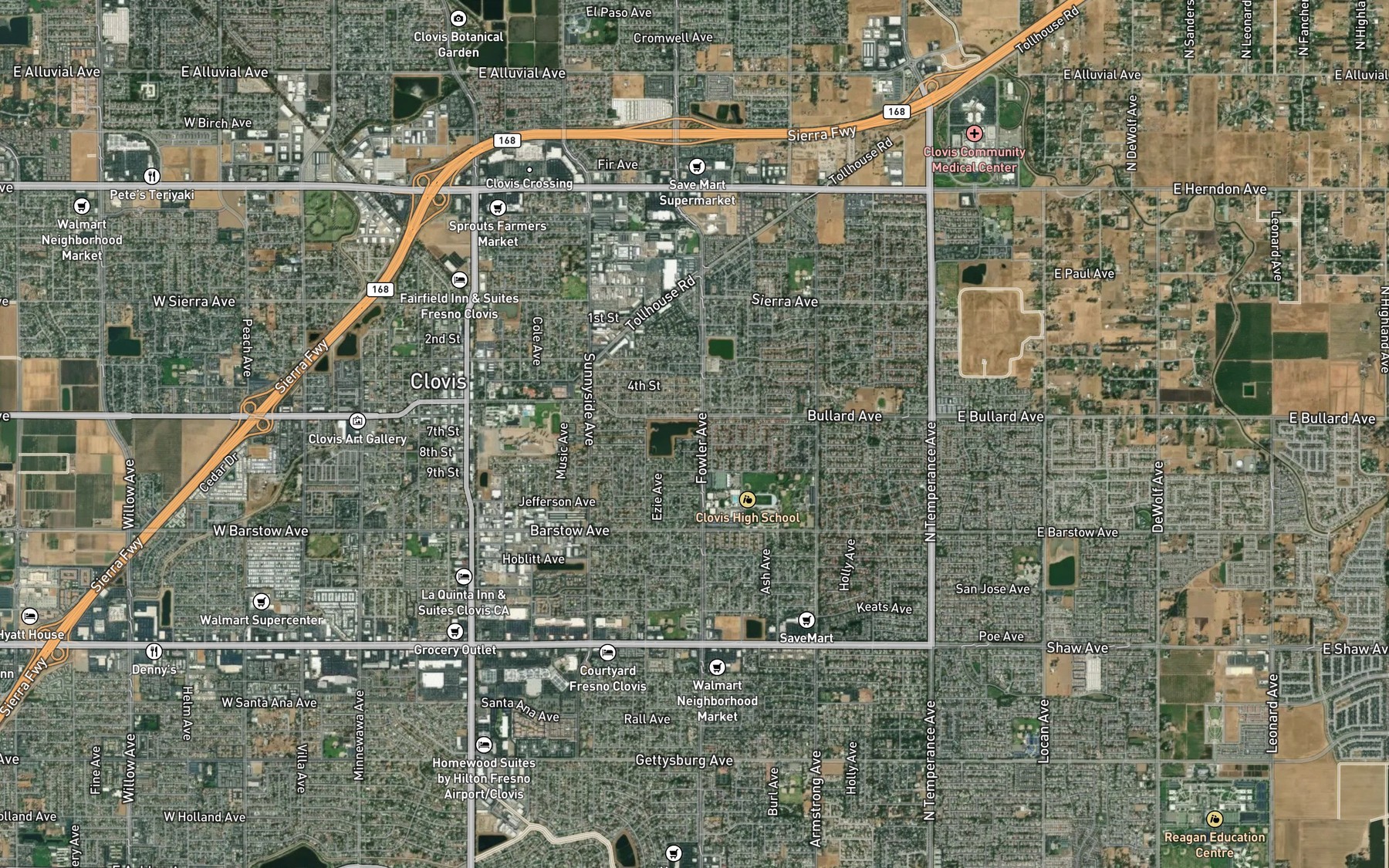 Satellite map of the South Branch Clovis Ditch