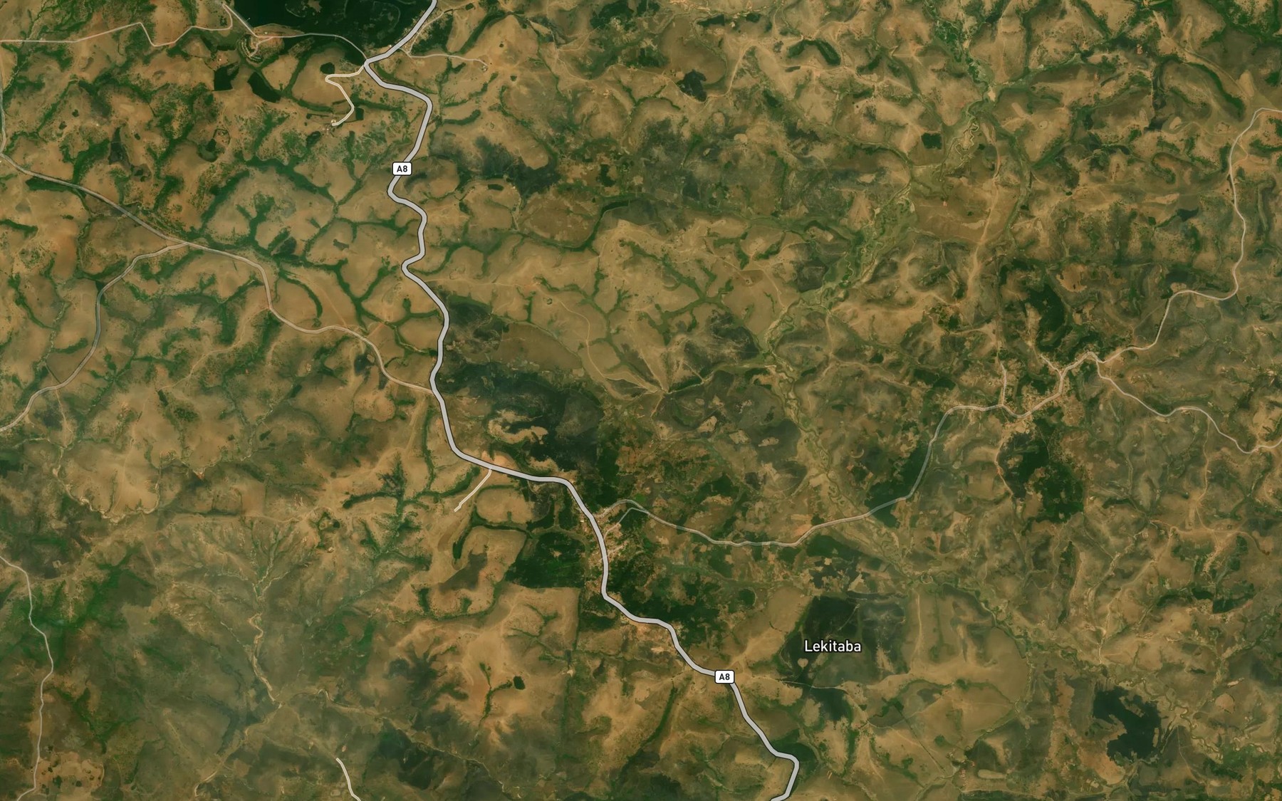 Satellite map of the Lekitaba