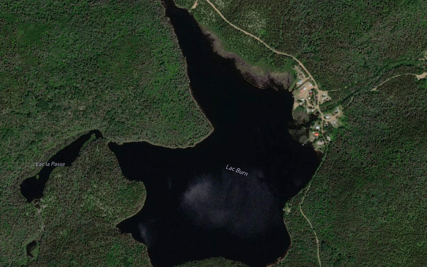 Satellite map of the Lac Burn
