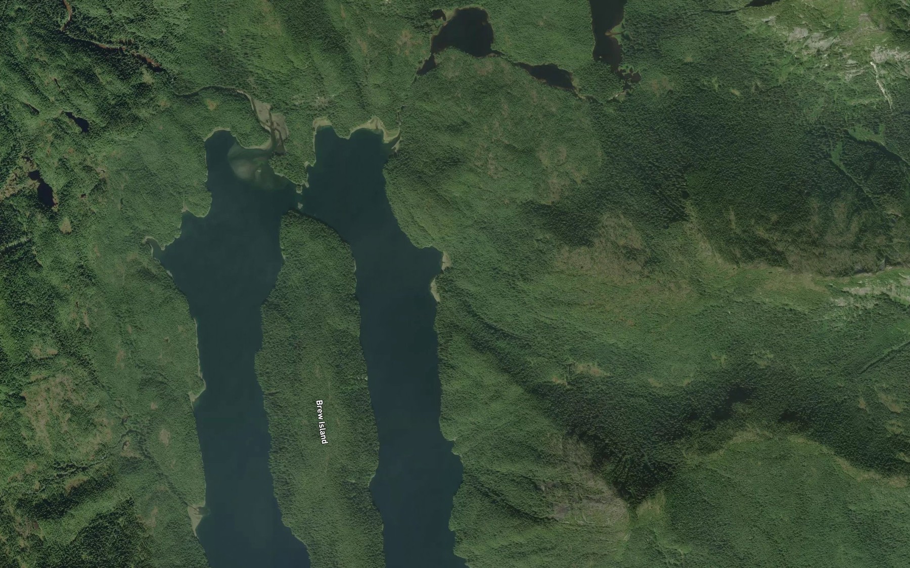 Satellite map of the Otty Creek
