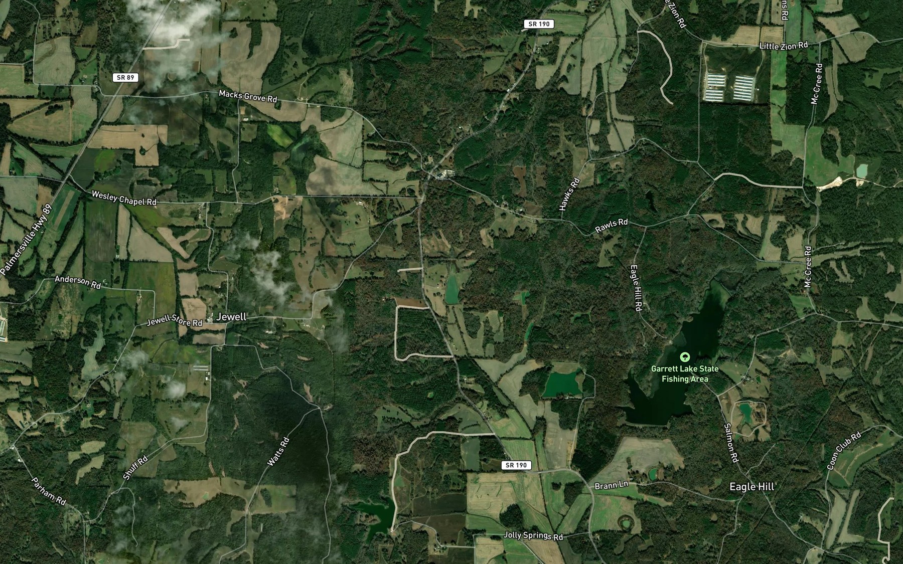 Satellite map of the Thompson Creek Number Eight Lake
