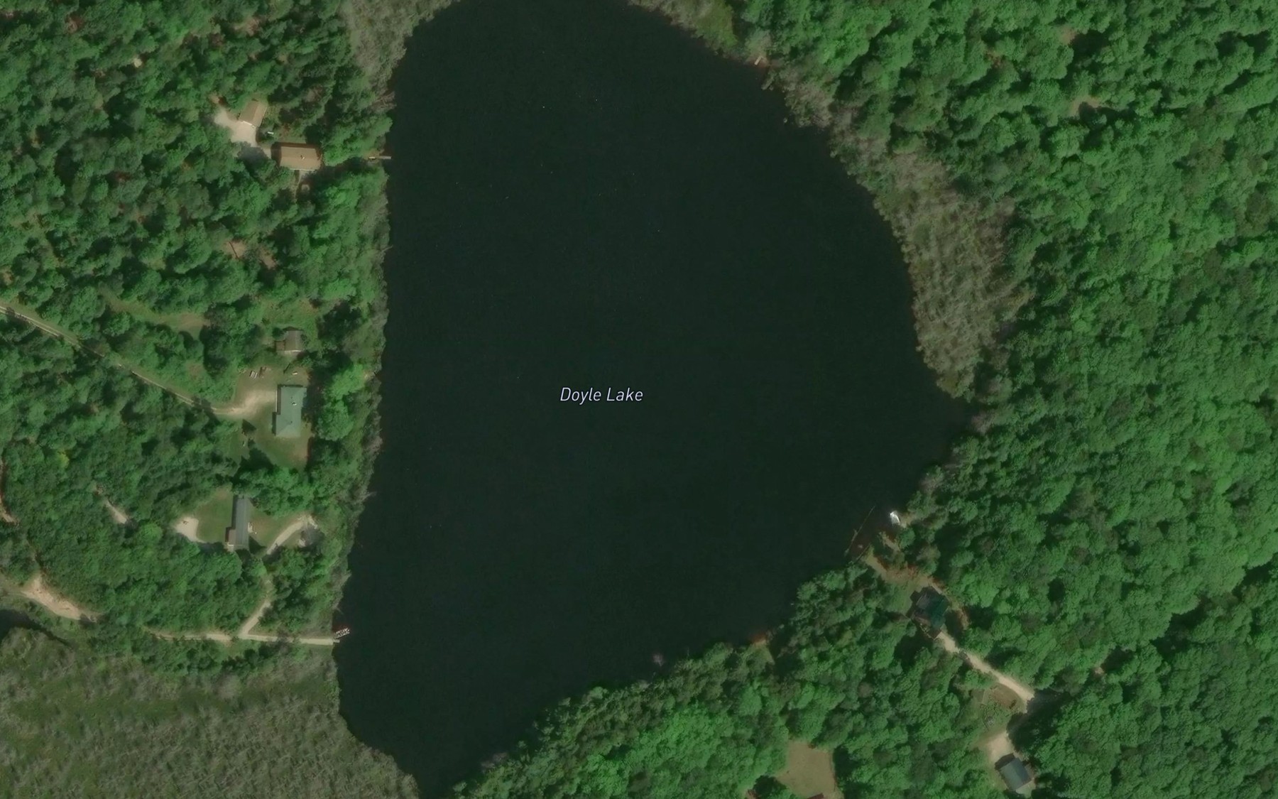 Satellite map of the Doyle Lake