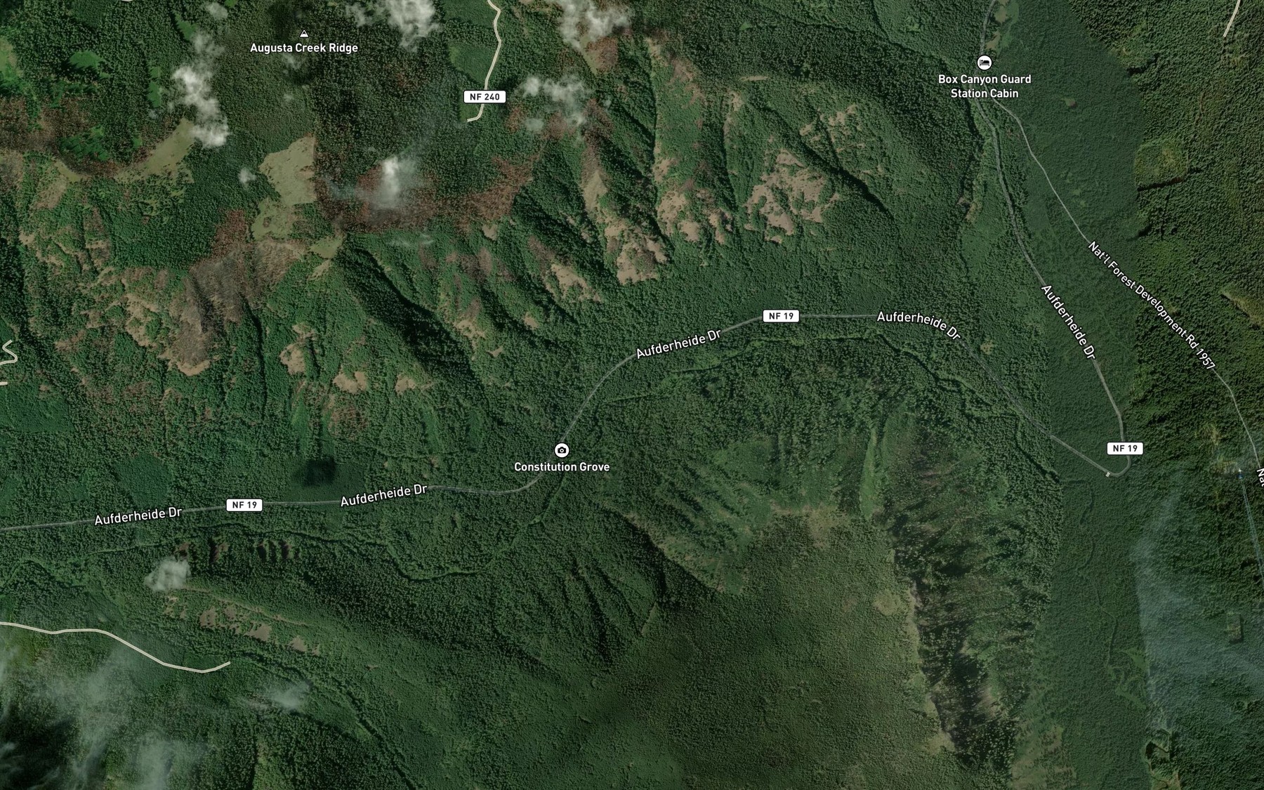 Satellite map of the Small Creek