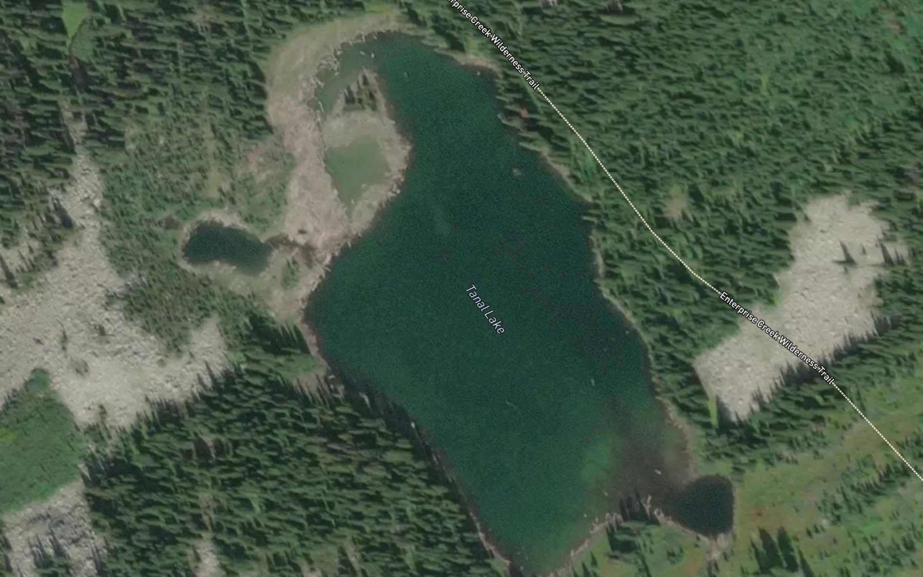 Satellite map of the Tanal Lake