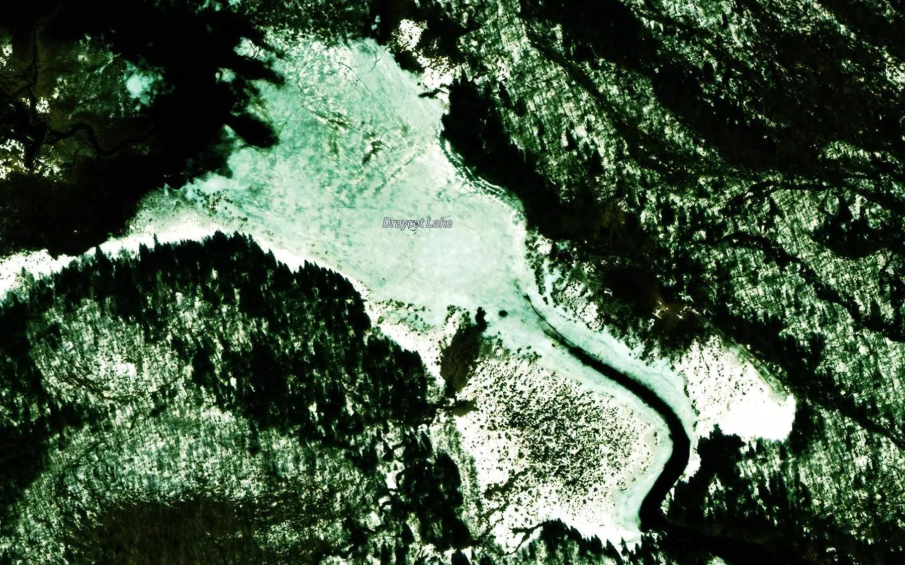 Satellite map of the Draycot Lake