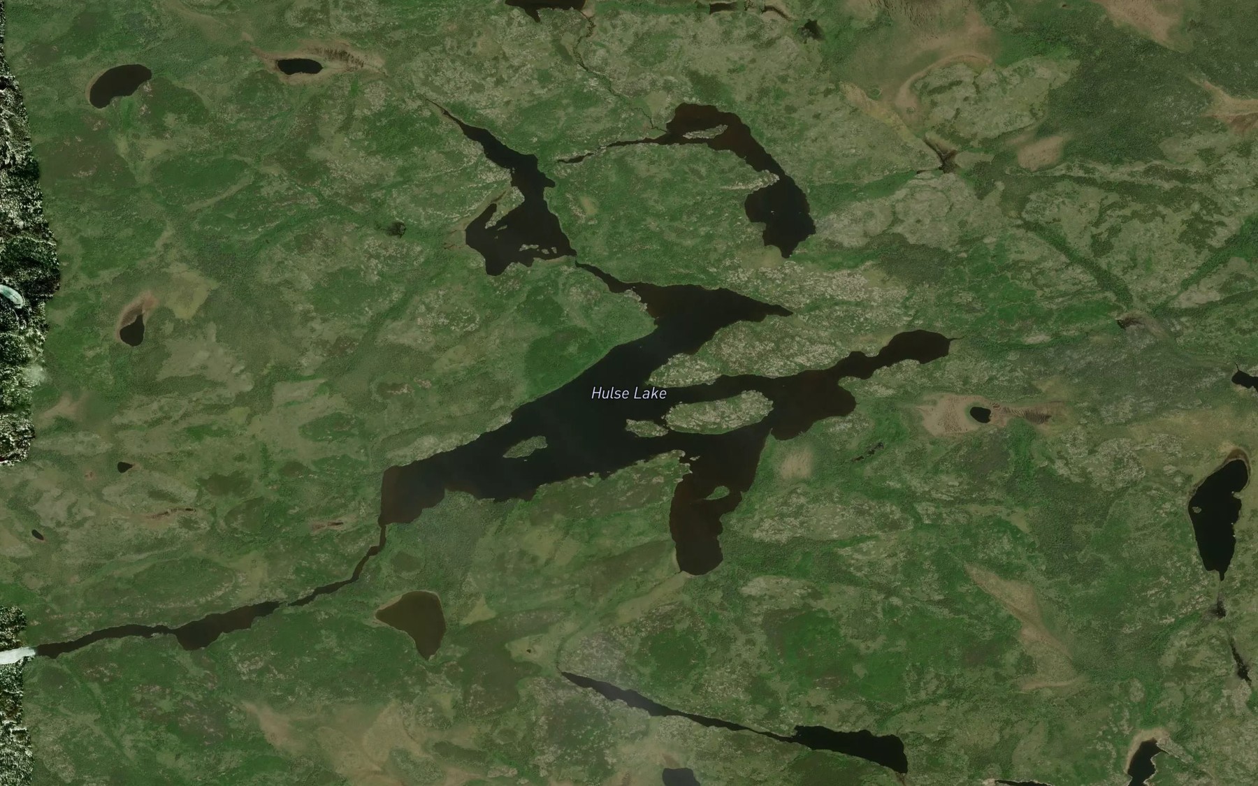 Satellite map of the Hulse Lake