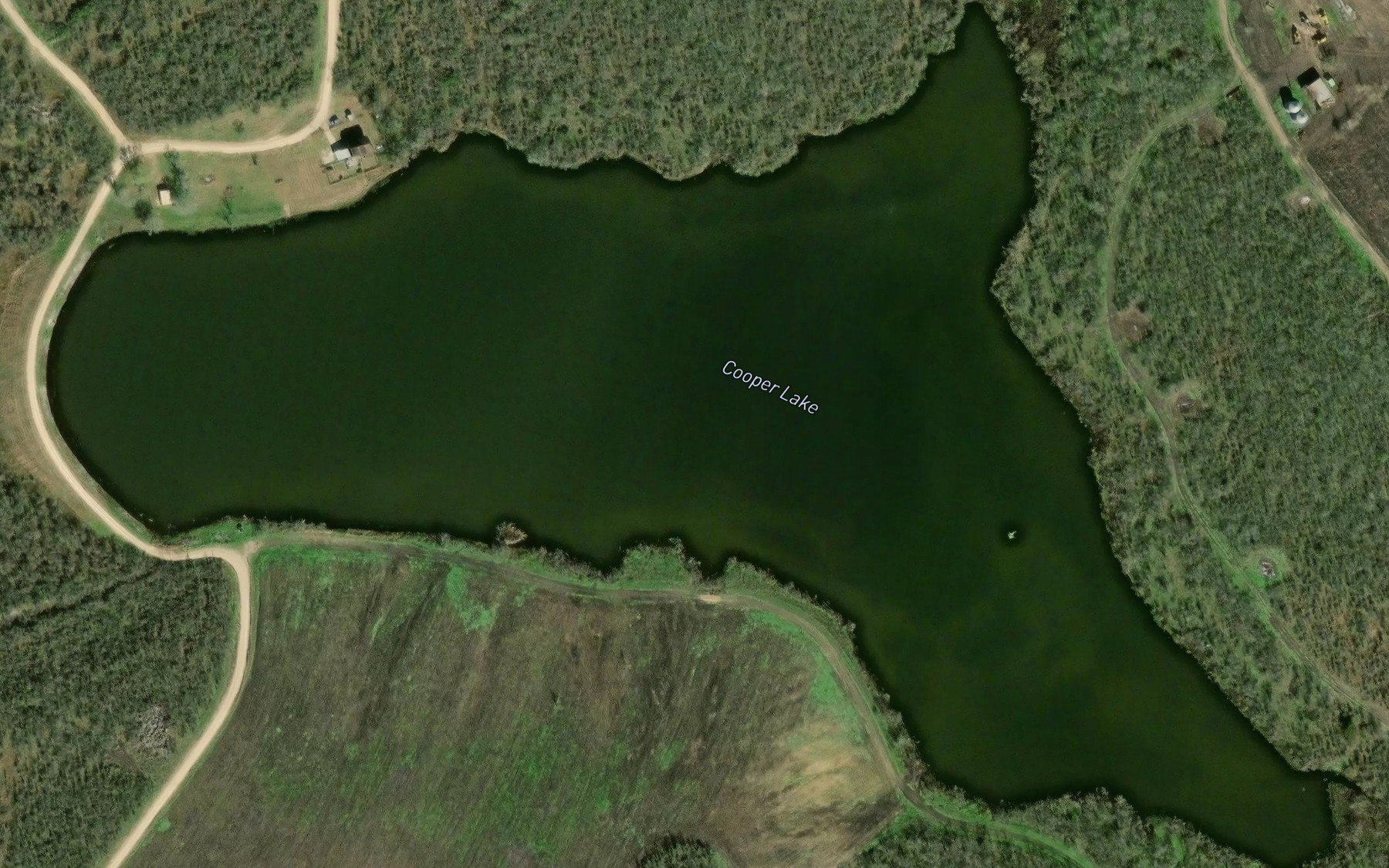 Satellite map of the Cooper Lake