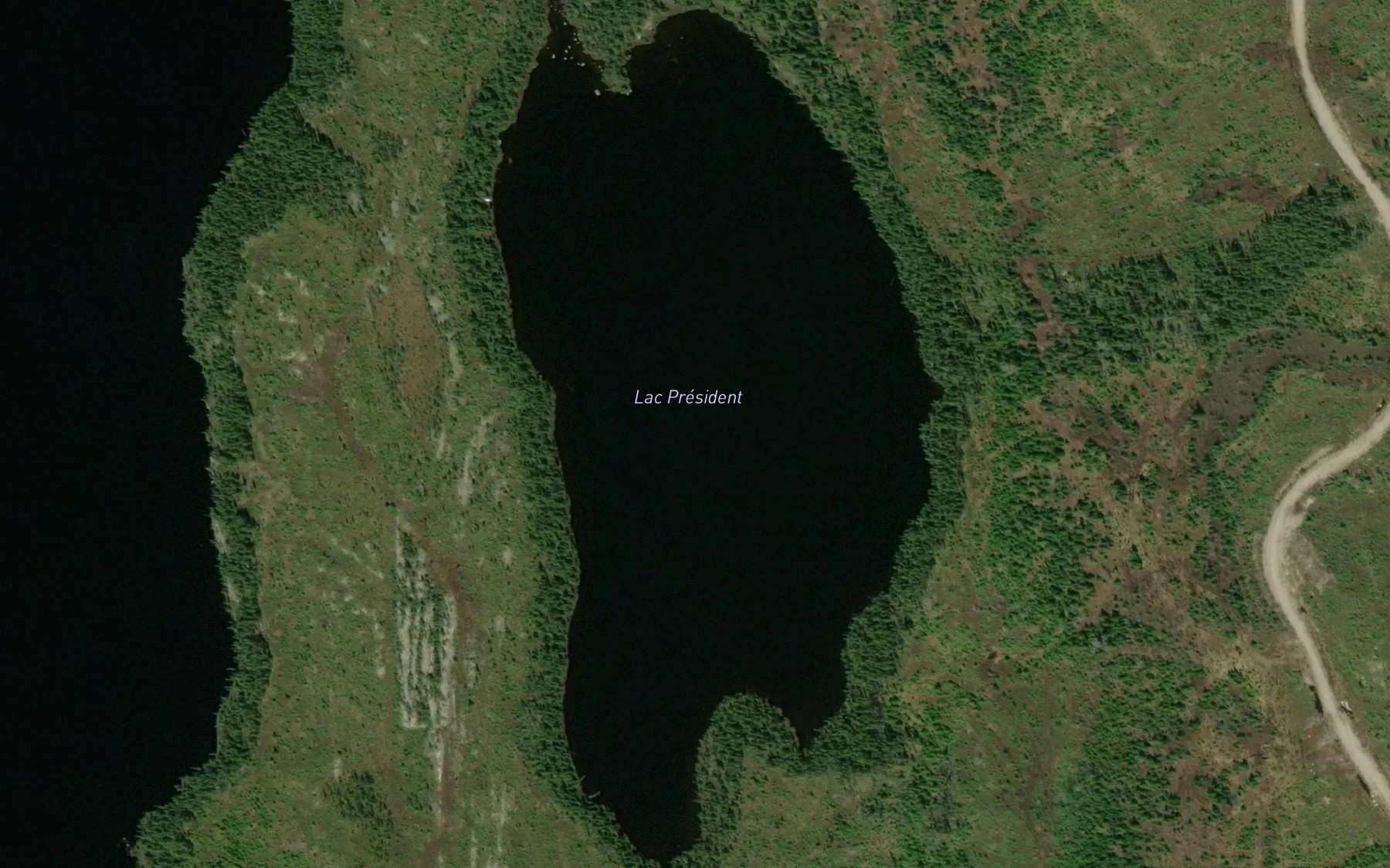 Satellite map of the Lac President