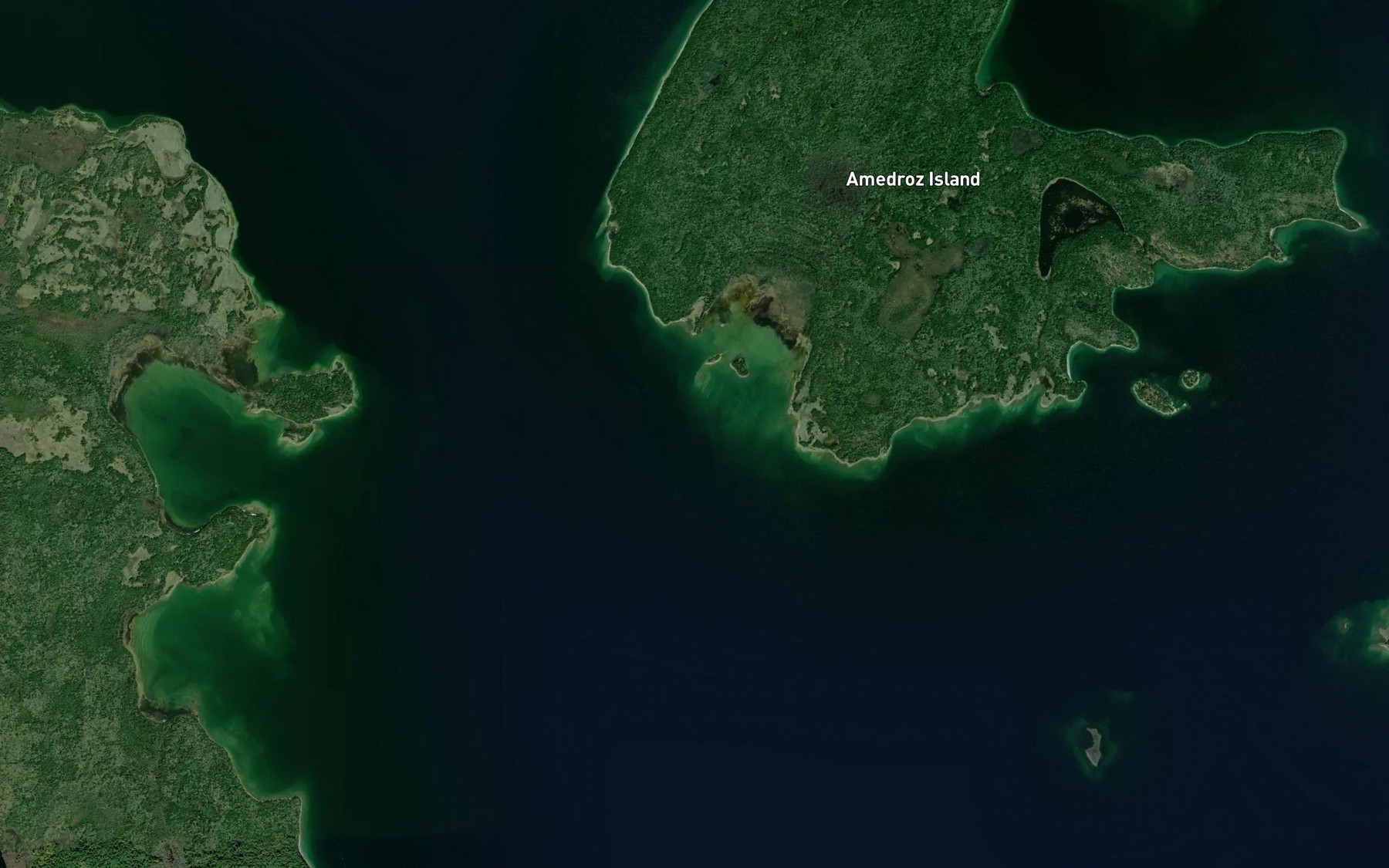 Satellite map of the Reedy Bay