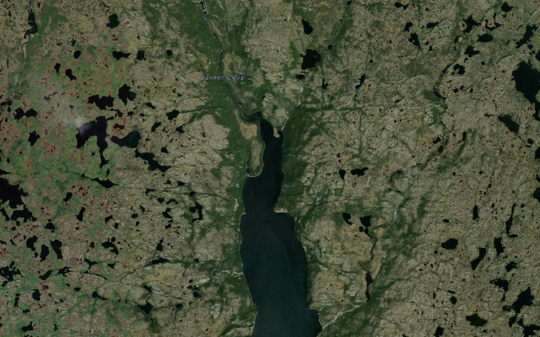 Satellite map of the Thomey Cove